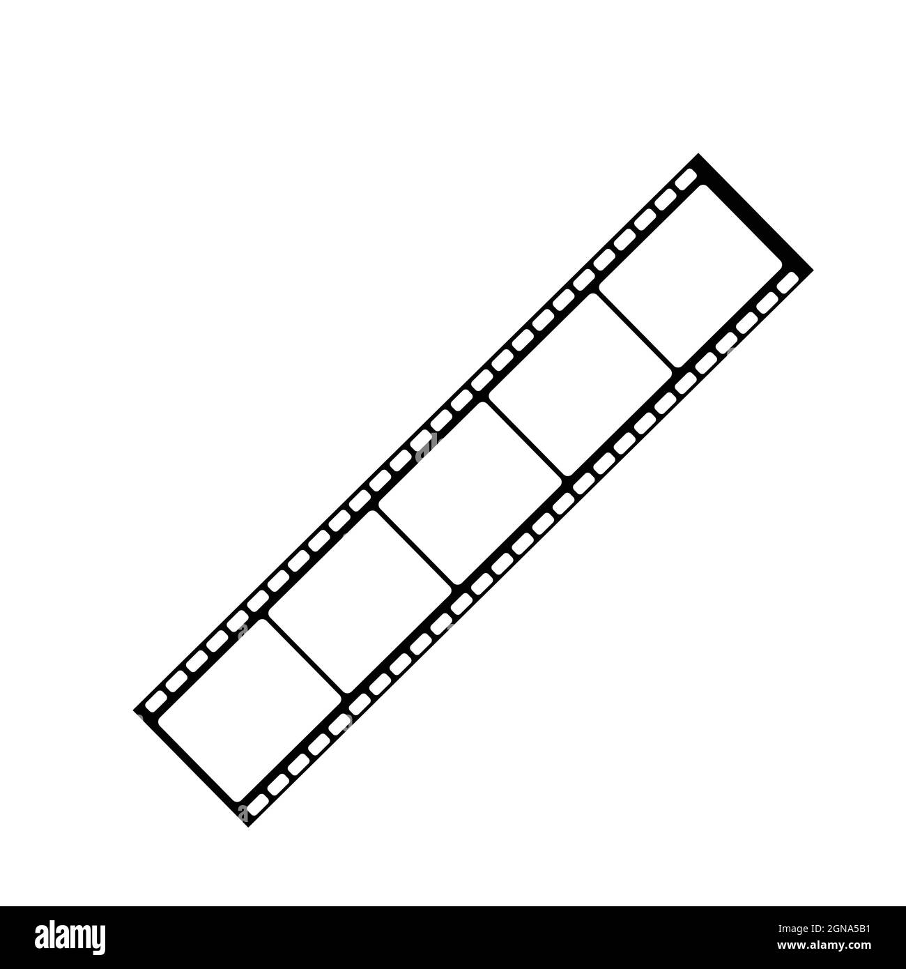 Design vettoriale della striscia di pellicola, disegno dell'illustrazione  della bobina di cinema Immagine e Vettoriale - Alamy
