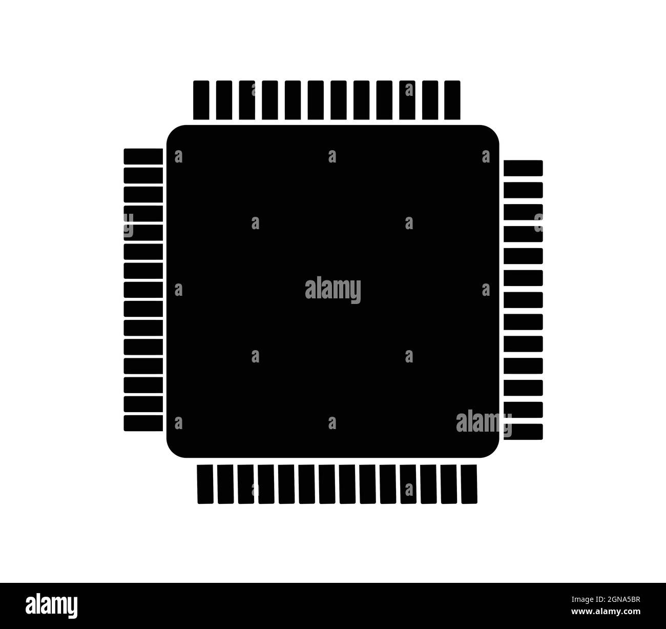 Illustrazione del vettore del chip CPU Illustrazione Vettoriale