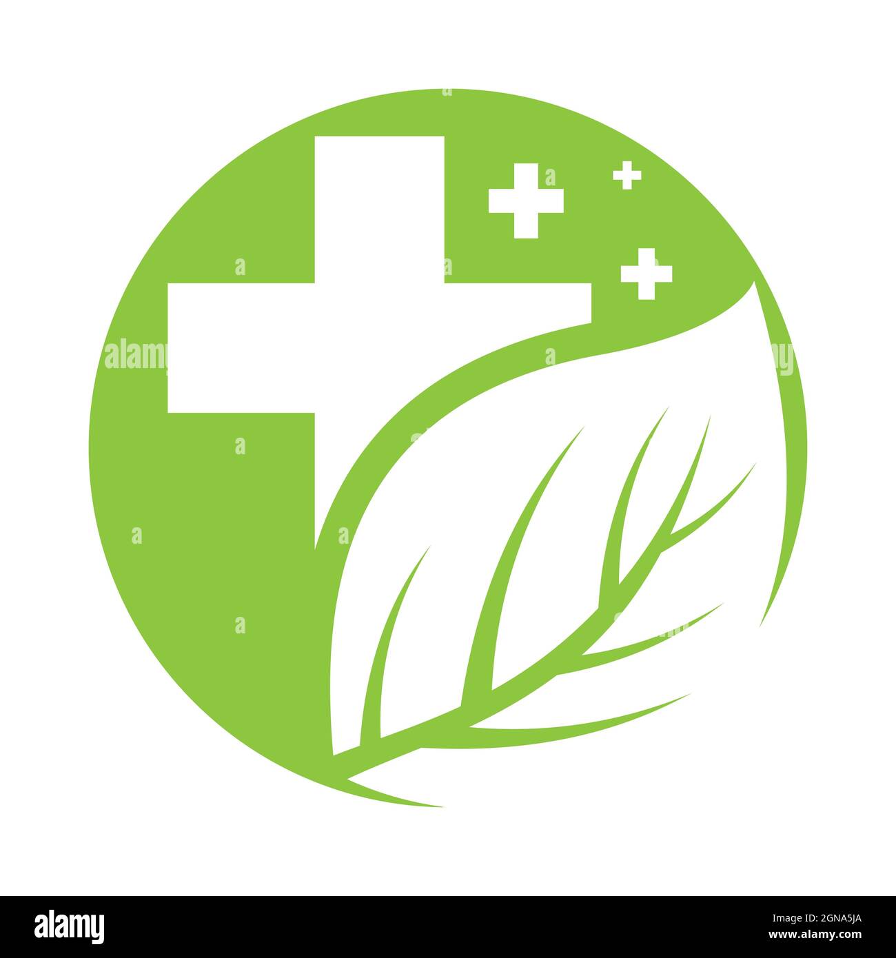 Disegno di icone vettoriali del modello di logo incrociato medico Foto Stock