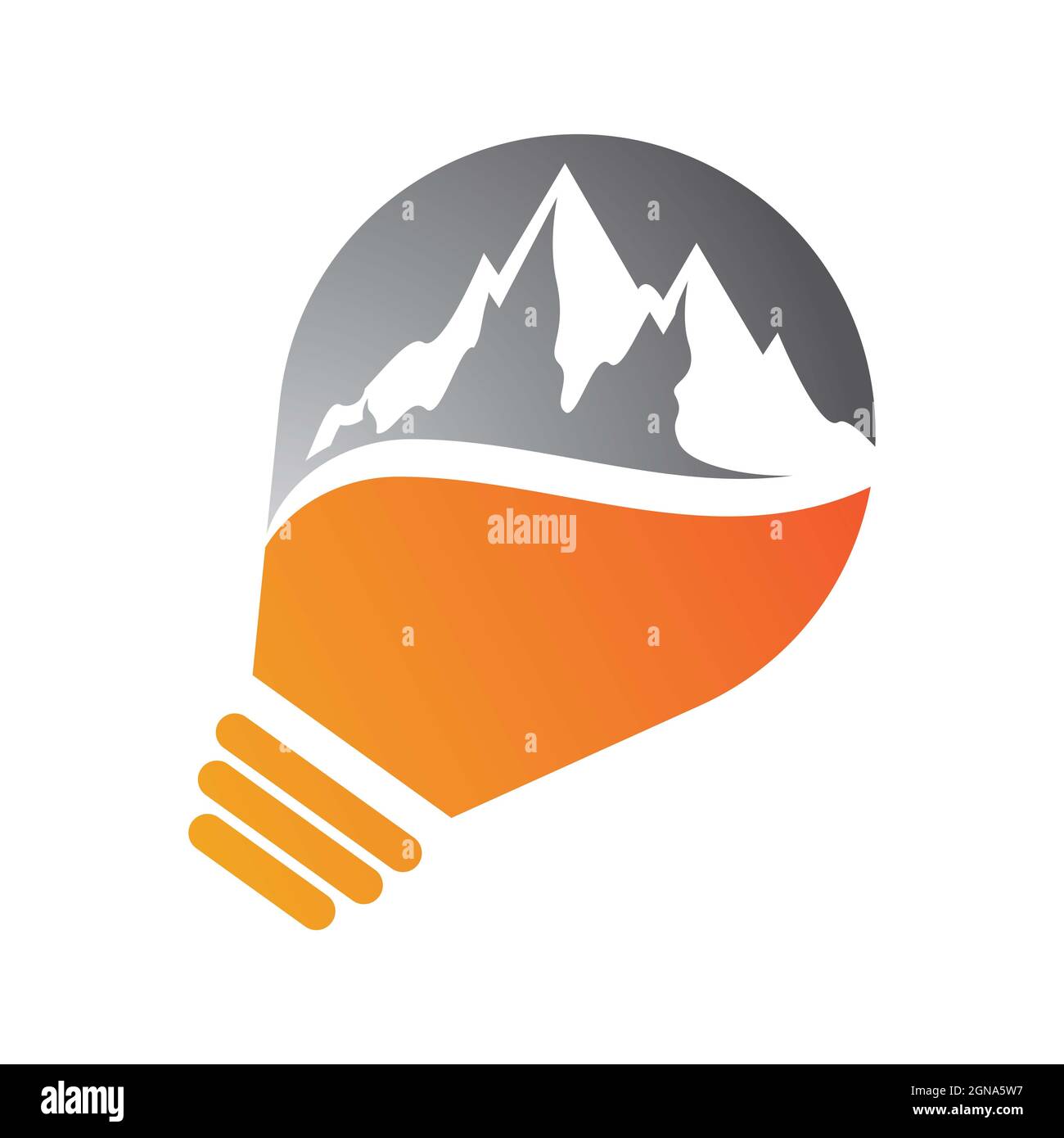Modello di icona del logo Mountain Foto Stock