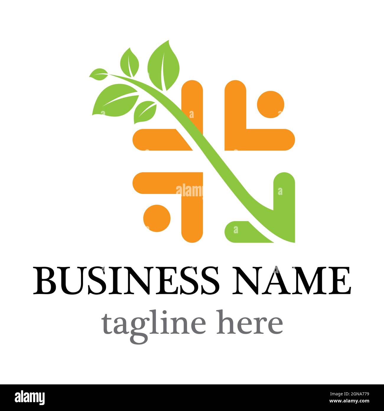 Design dell'icona del modello del logo Health Foto Stock