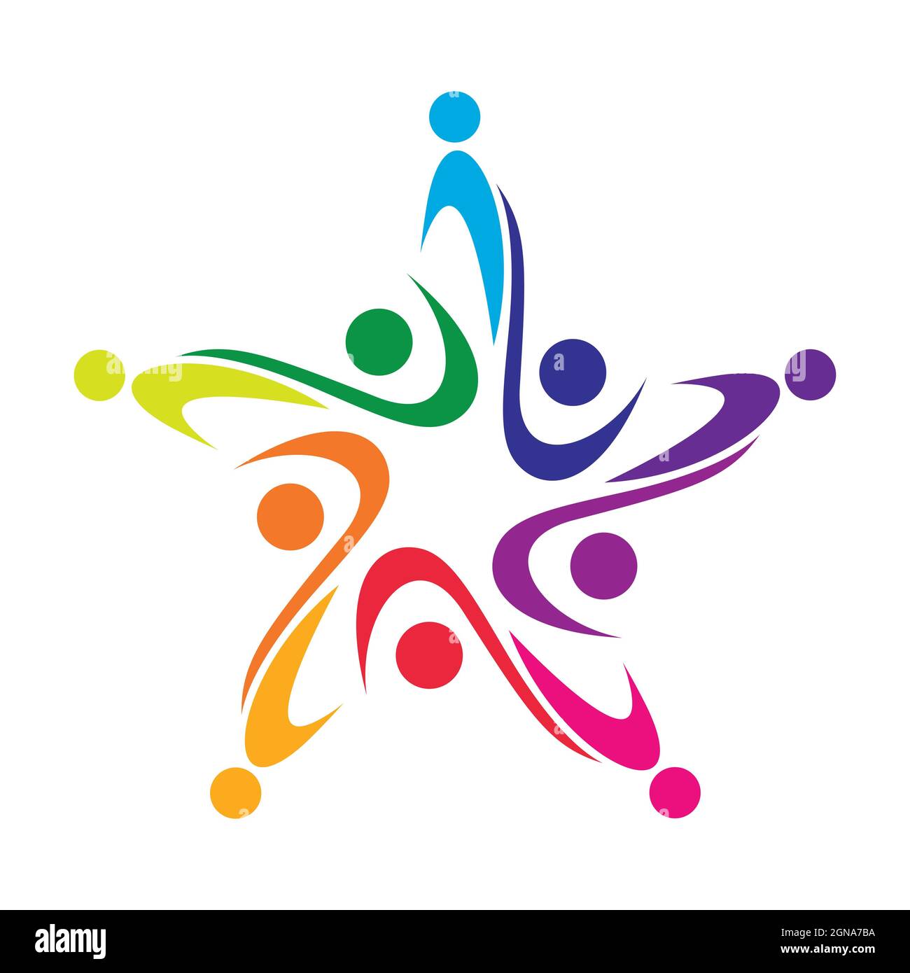 modello di logo della community disegno di icone vettoriali Foto Stock