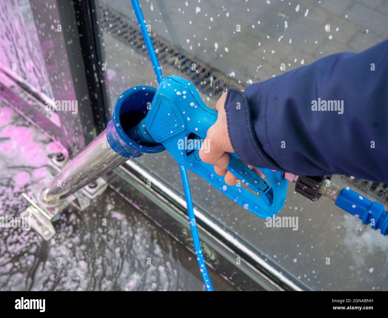 pistola per acqua di lavaggio Foto Stock