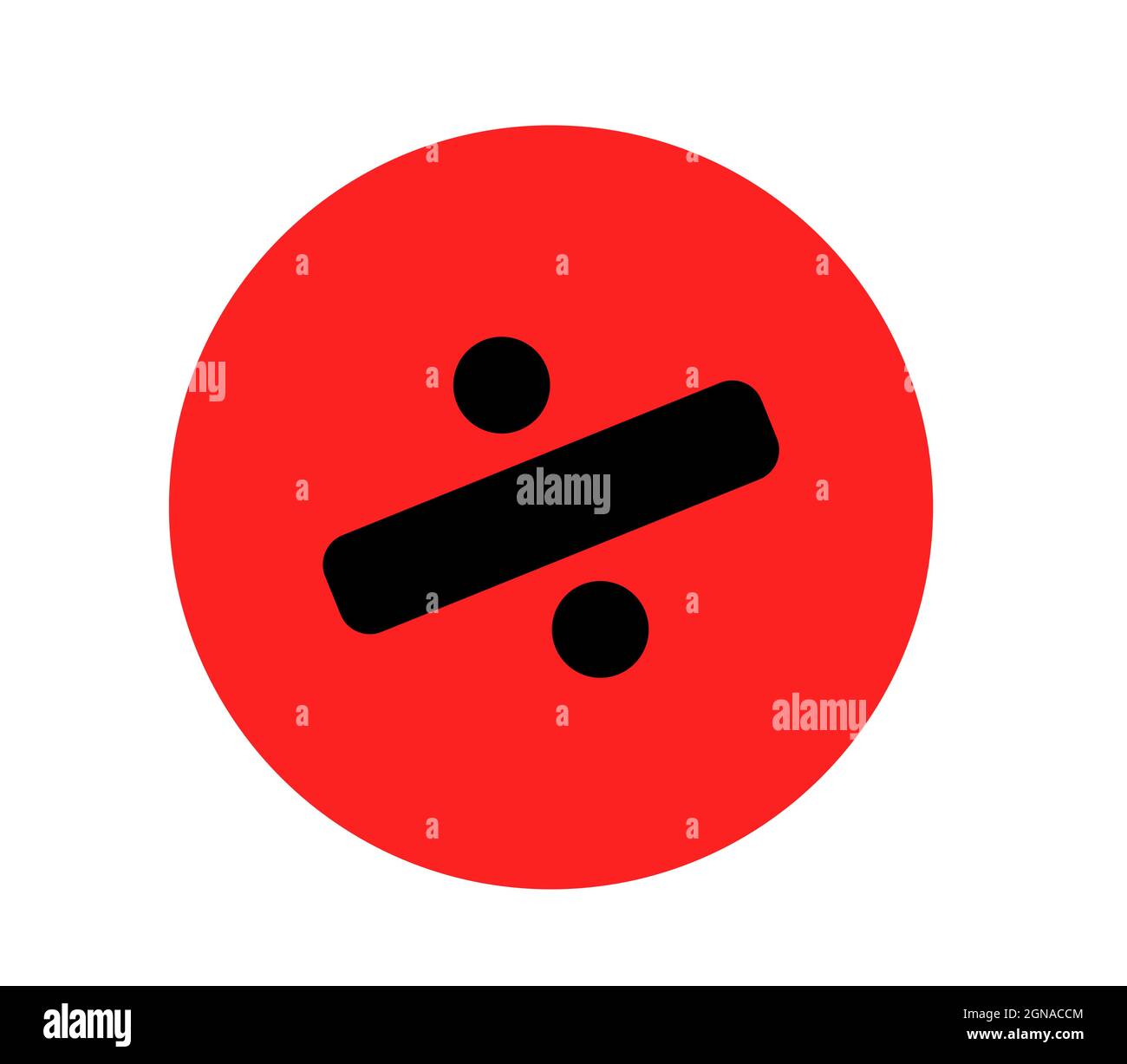 Icona di divisione nera e rossa, vettore di divisione Illustrazione Vettoriale