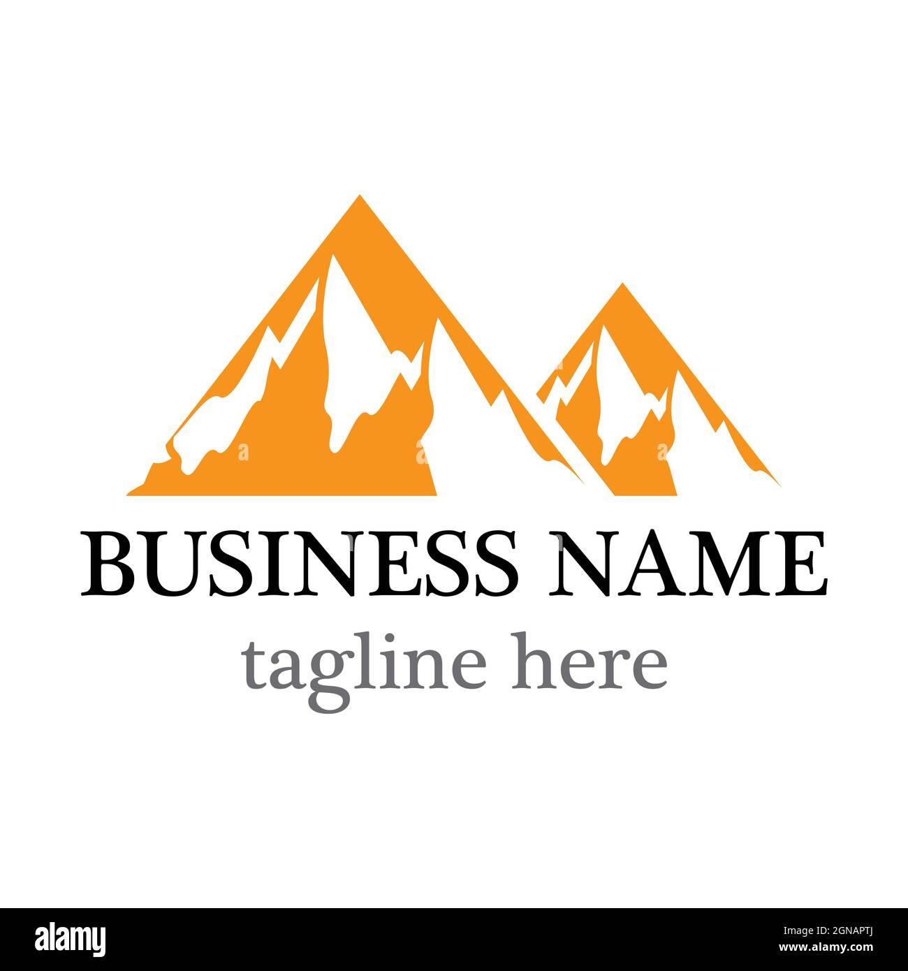 Modello di icona del logo Mountain Foto Stock