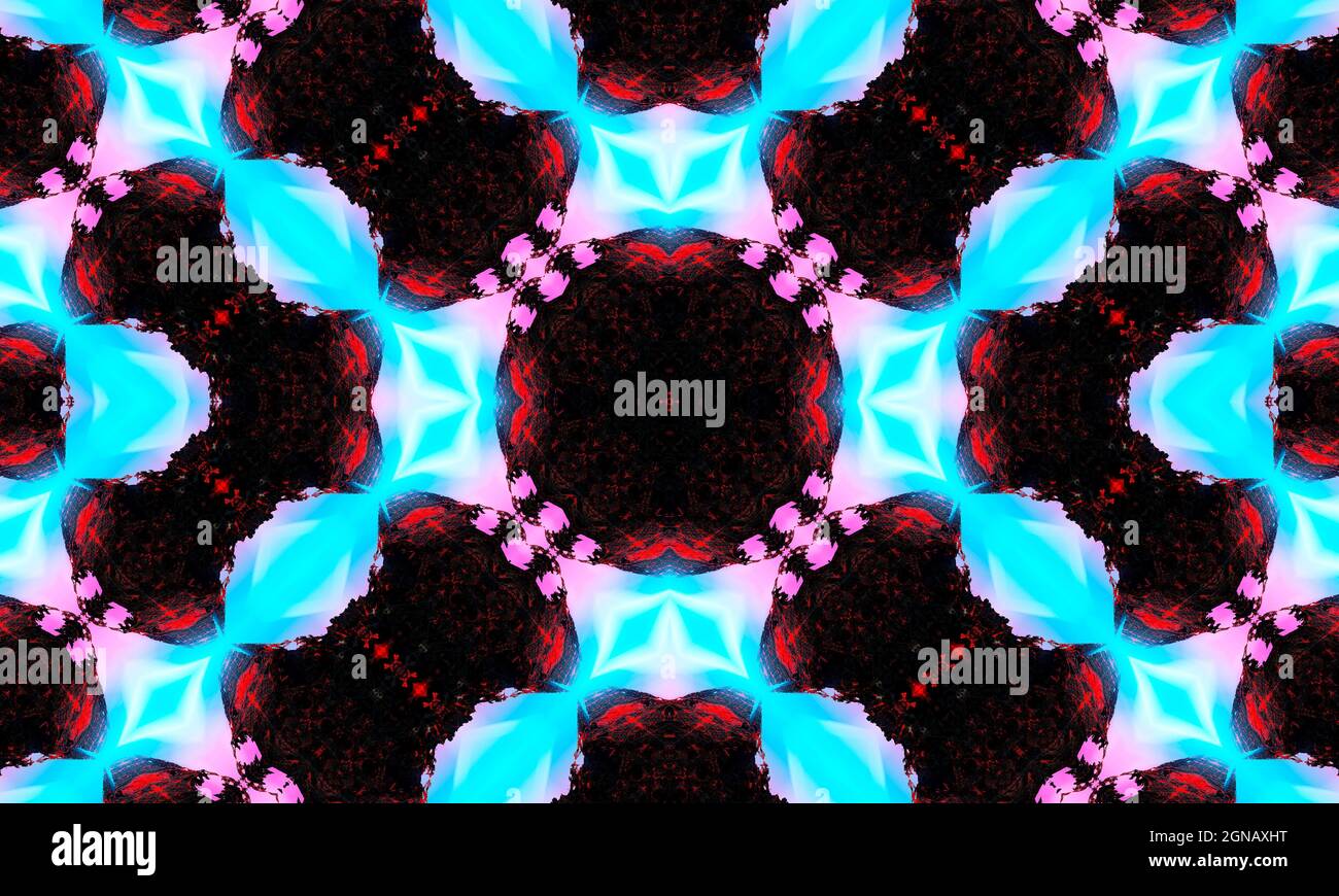 Carta da parati groovy. Bianco Ripeti Batik. Colore geometrico nero. Orrore psichedelico mistico. Rug geometrico bianco. Carta da parati mistica senza cuciture. Piazza nera Foto Stock