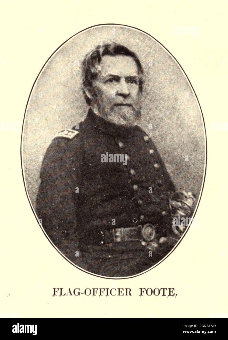 Andrew Hull Foote (12 settembre 1806 – 26 giugno 1863) è stato UN ufficiale navale americano, noto per il suo servizio durante la guerra civile americana e per il suo contributo a diverse riforme navali negli anni precedenti la guerra. Quando arrivò la guerra, fu nominato al comando del cannoniere occidentale Flotilla, predecessore del Mississippi River Squadron. In quella posizione, guidò i cannonieri nella battaglia di Fort Henry. Per i suoi servizi con il cannoniere occidentale Flotilla, Foote fu tra i primi ufficiali navali ad essere promossi al nuovo rango di ammiraglio posteriore] dal boo Foto Stock