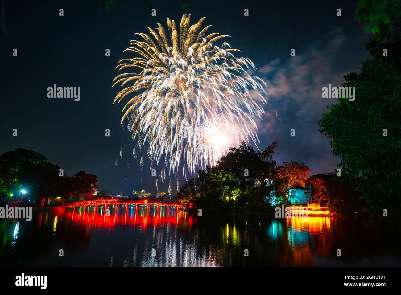 Lago Guom in ha noi capitale nord Vietnam Foto Stock