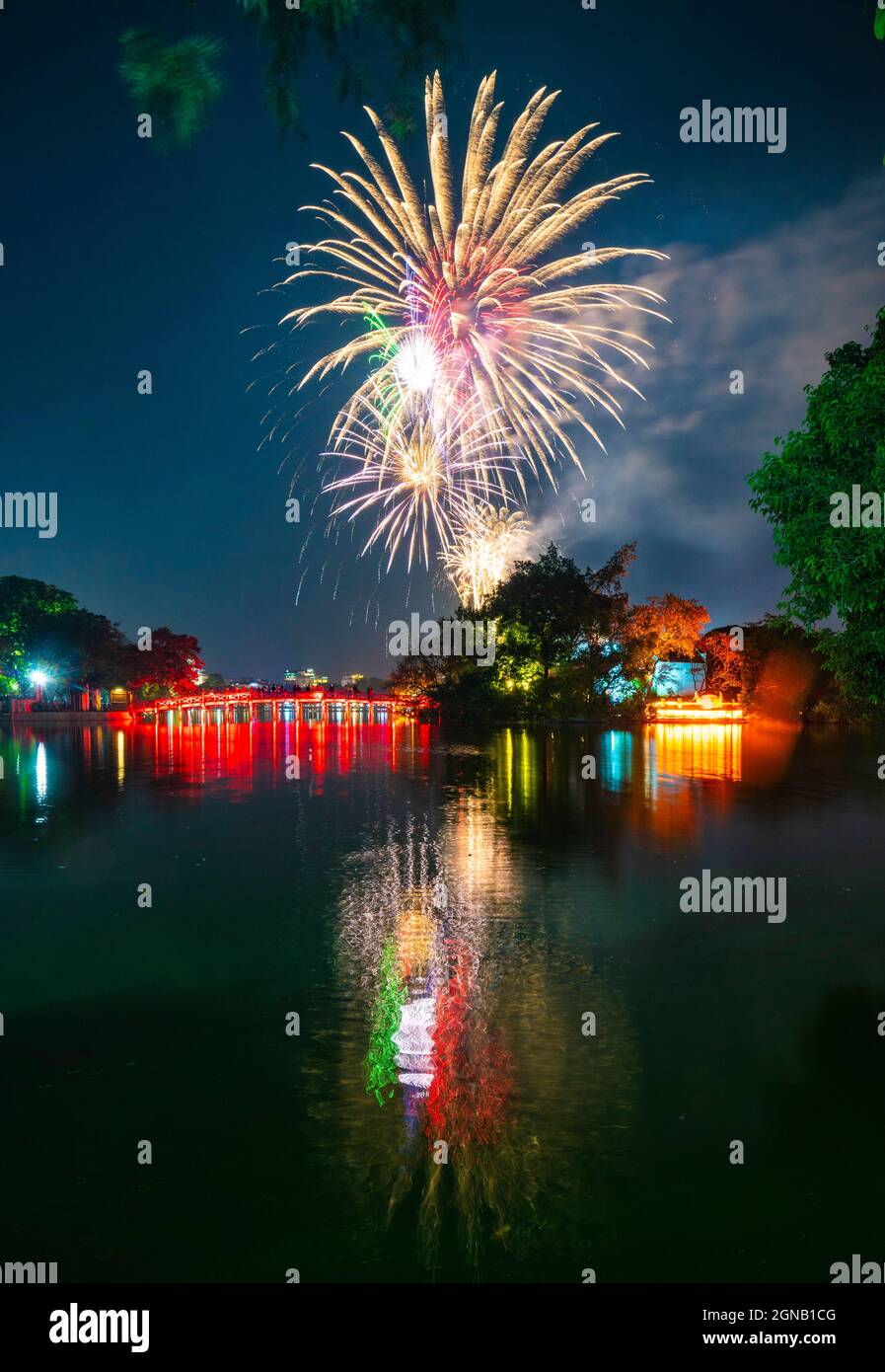 Lago Guom in ha noi capitale nord Vietnam Foto Stock