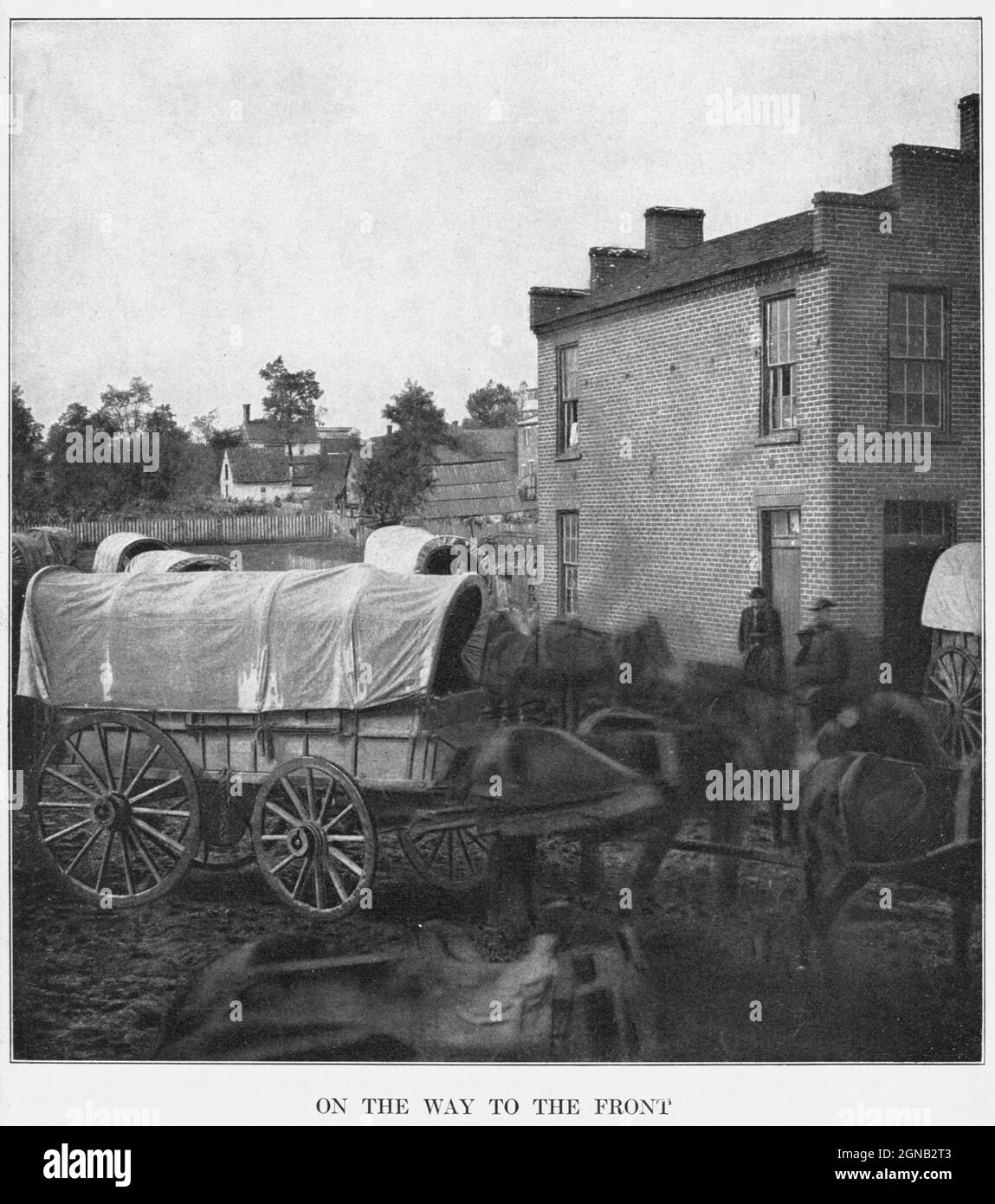 Streets of Culpeper, Virginia, nel marzo 1864. Dal libro 'la guerra civile attraverso la fotocamera ' centinaia di fotografie vivide effettivamente scattate in epoca di guerra civile, sedici riproduzioni a colori di famosi dipinti di guerra. La nuova storia del testo di Henry W. Elson. A. storia completa illustrata della guerra civile Foto Stock