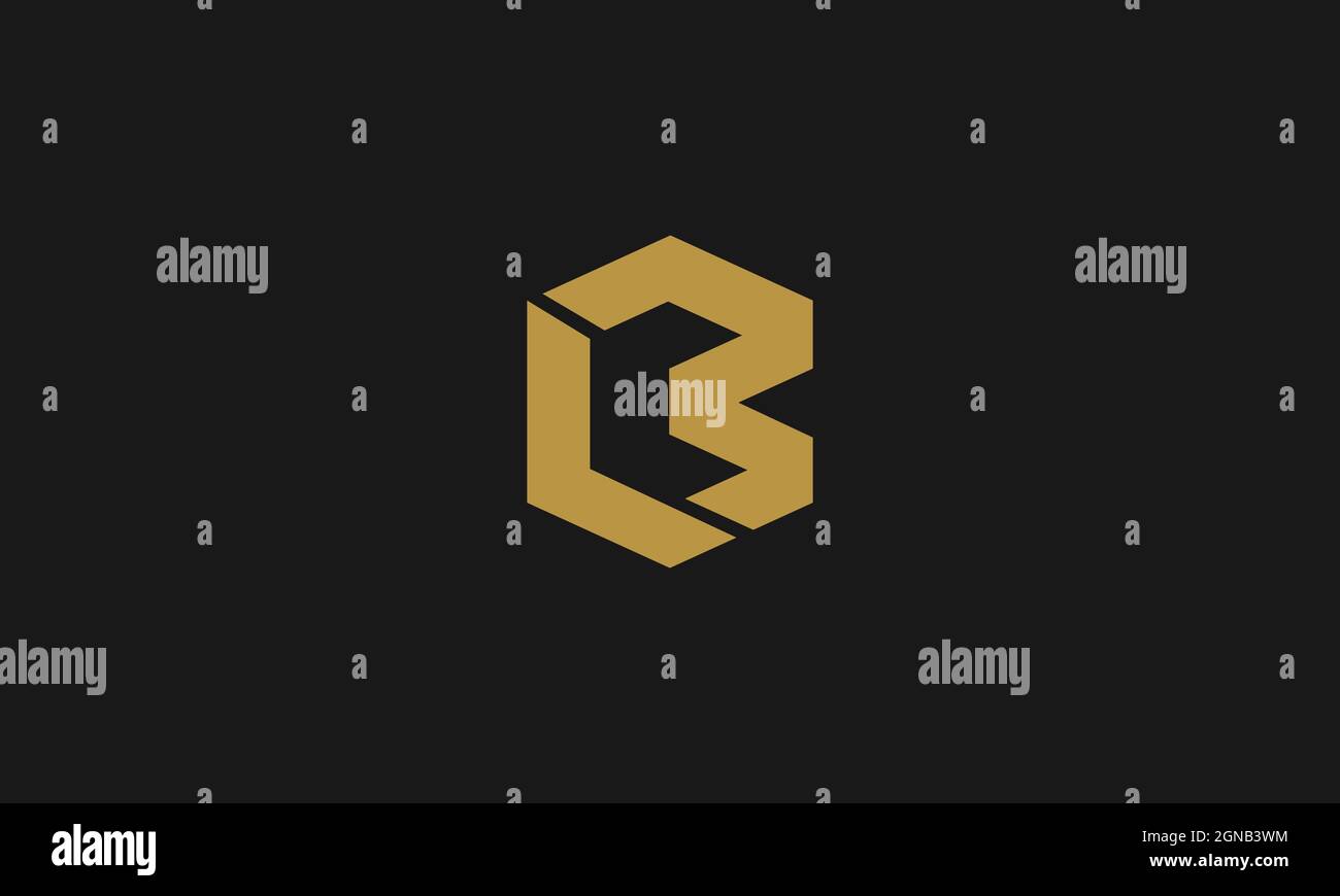 DESIGN DEL LOGO LETTERS LB CON EFFETTO SPAZIO NEGATIVO Illustrazione Vettoriale