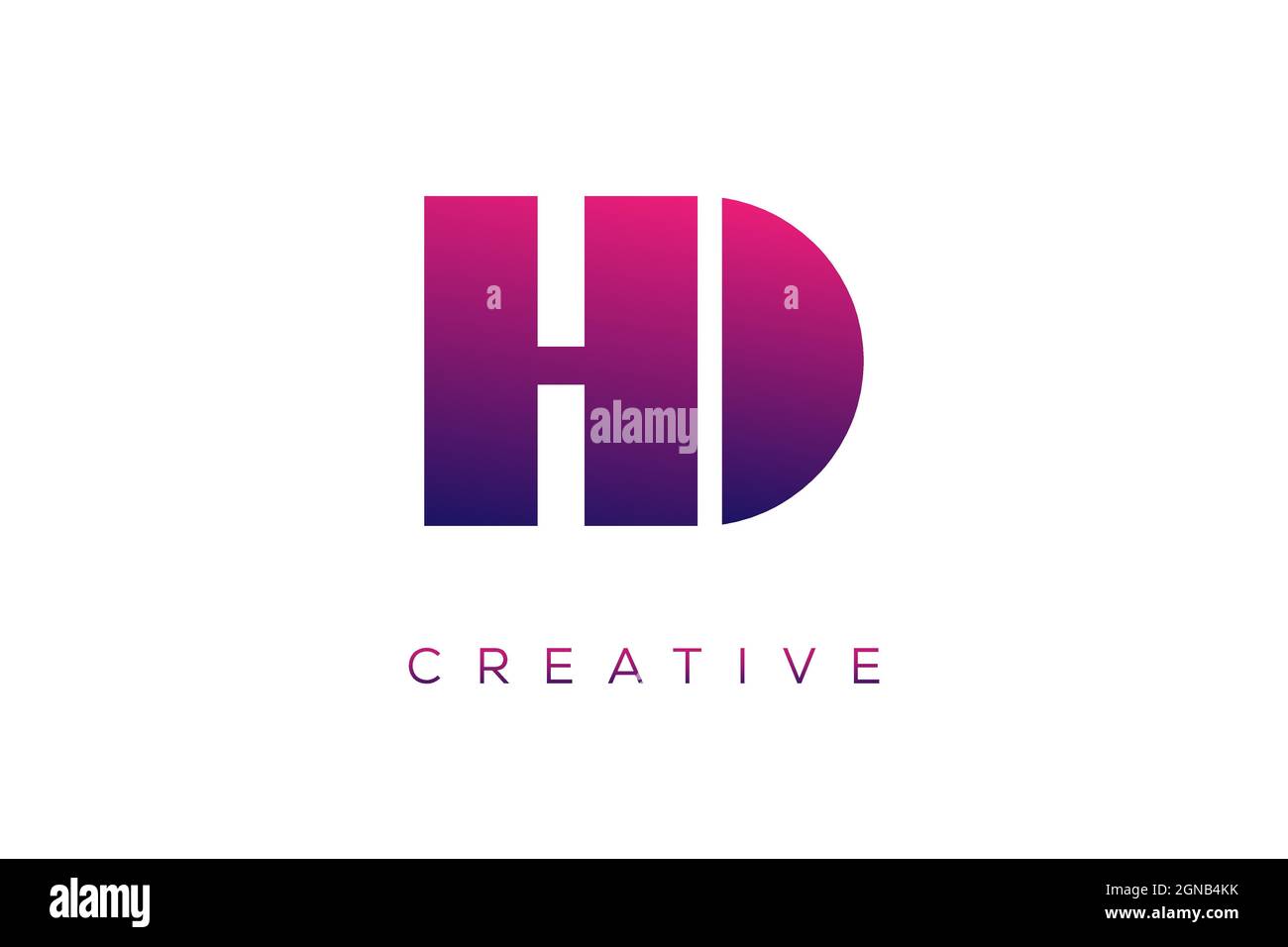 HD e DH combinazione lettera creativa colore alfabeto azienda logo vettoriale icona design Illustrazione Vettoriale