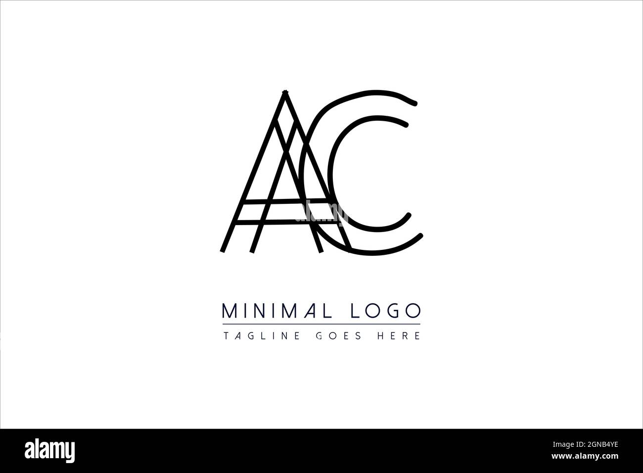 Initial ac, ca, a, c Logo Design Creative Modern Letters Icon Vector Illustration Illustrazione Vettoriale