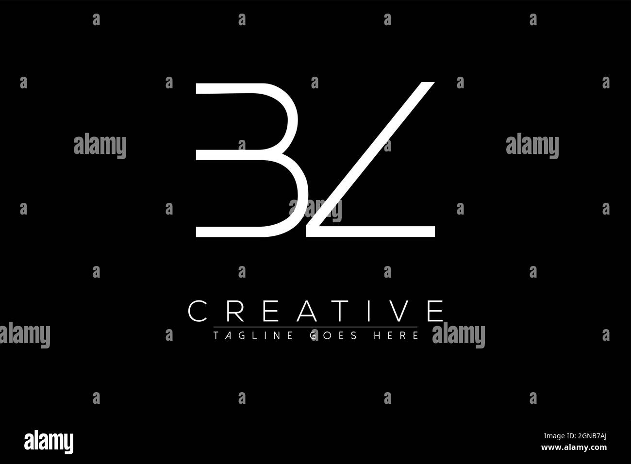 Lettera bz, zb, z, b, astratto iniziale monogramma lettera alfabeto logo Illustrazione Vettoriale