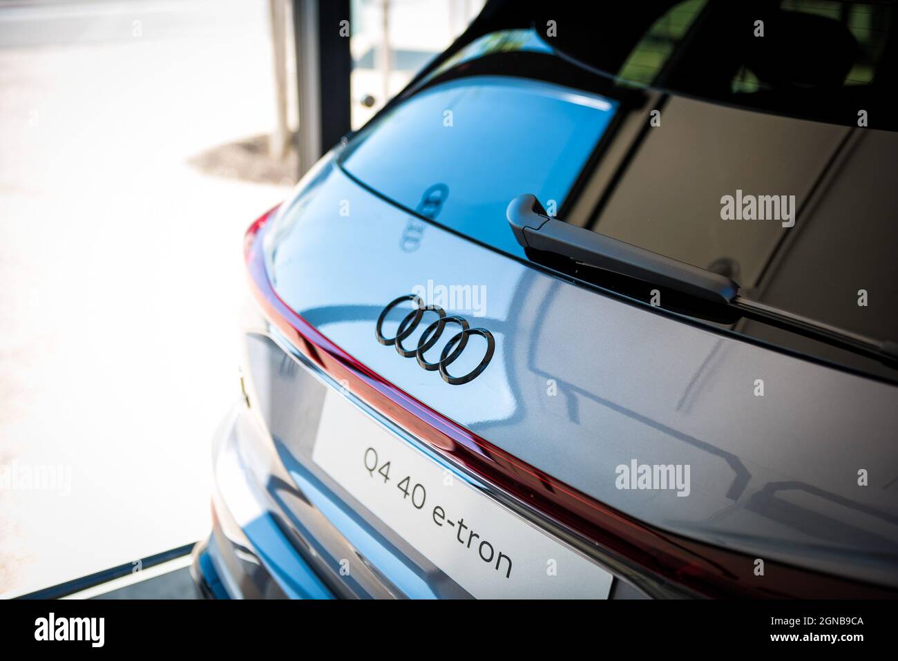 AUDI Q4 40 dettaglio e-Tron Foto Stock