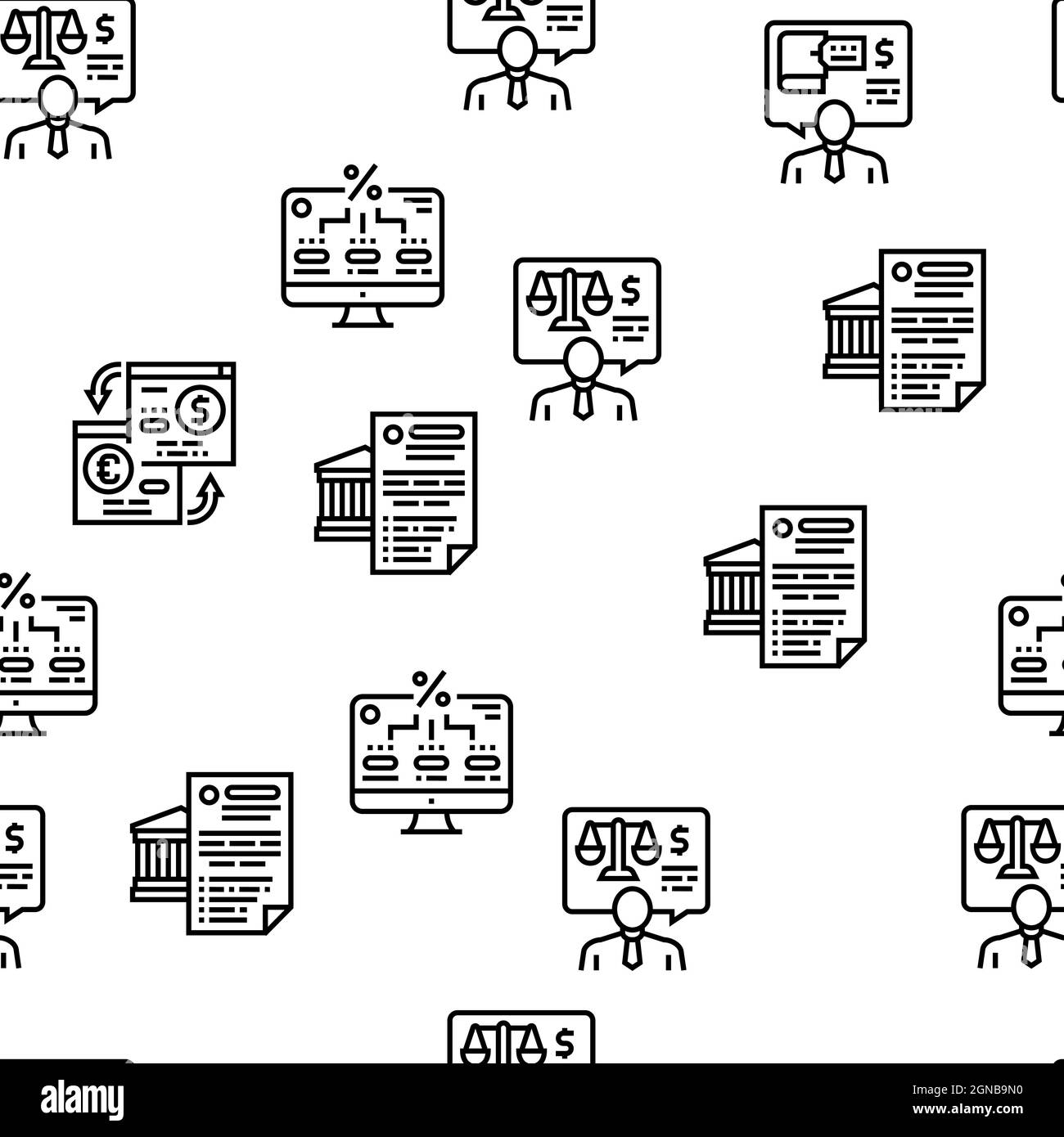 Modello senza giunture vettore bancario Cash Services Illustrazione Vettoriale