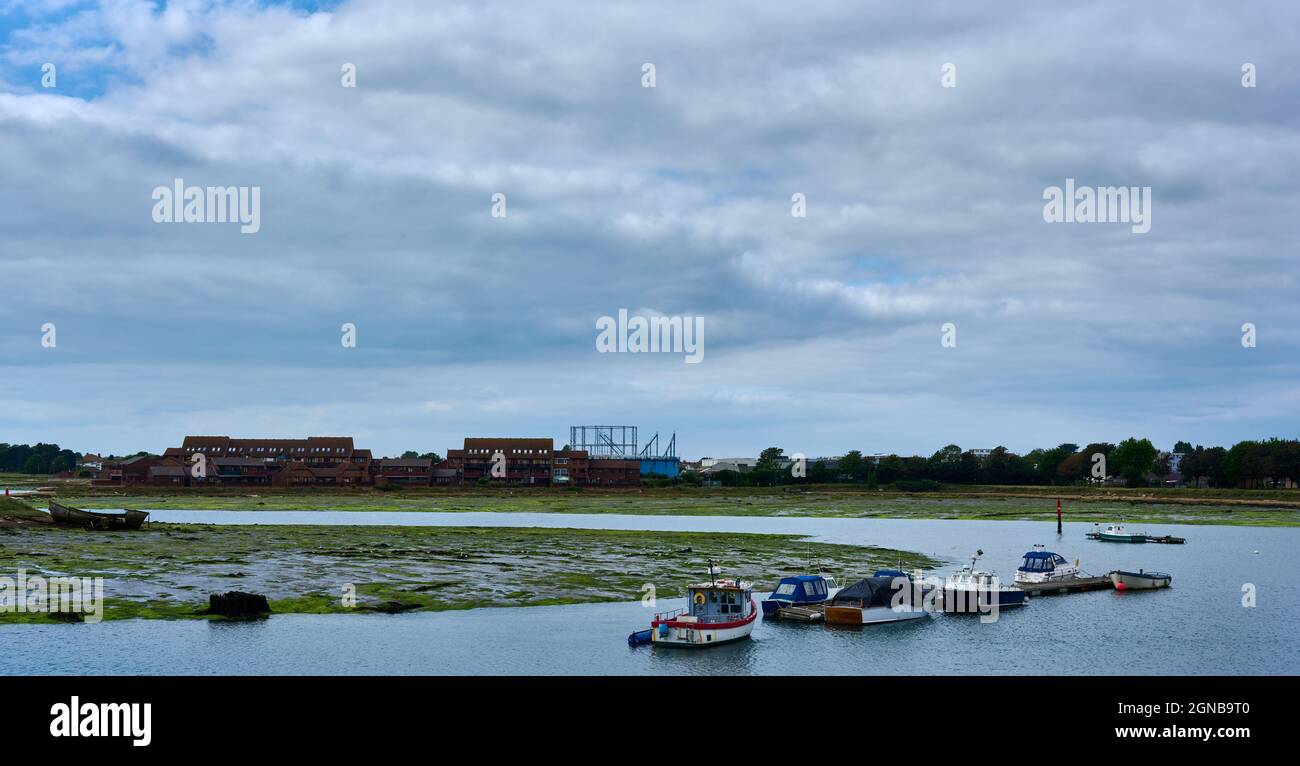 Haslar Creek a bassa marea Foto Stock