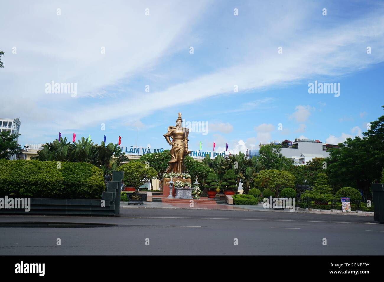 Bel paesaggio urbano nella città di Hai Phong nel nord del Vietnam Foto Stock