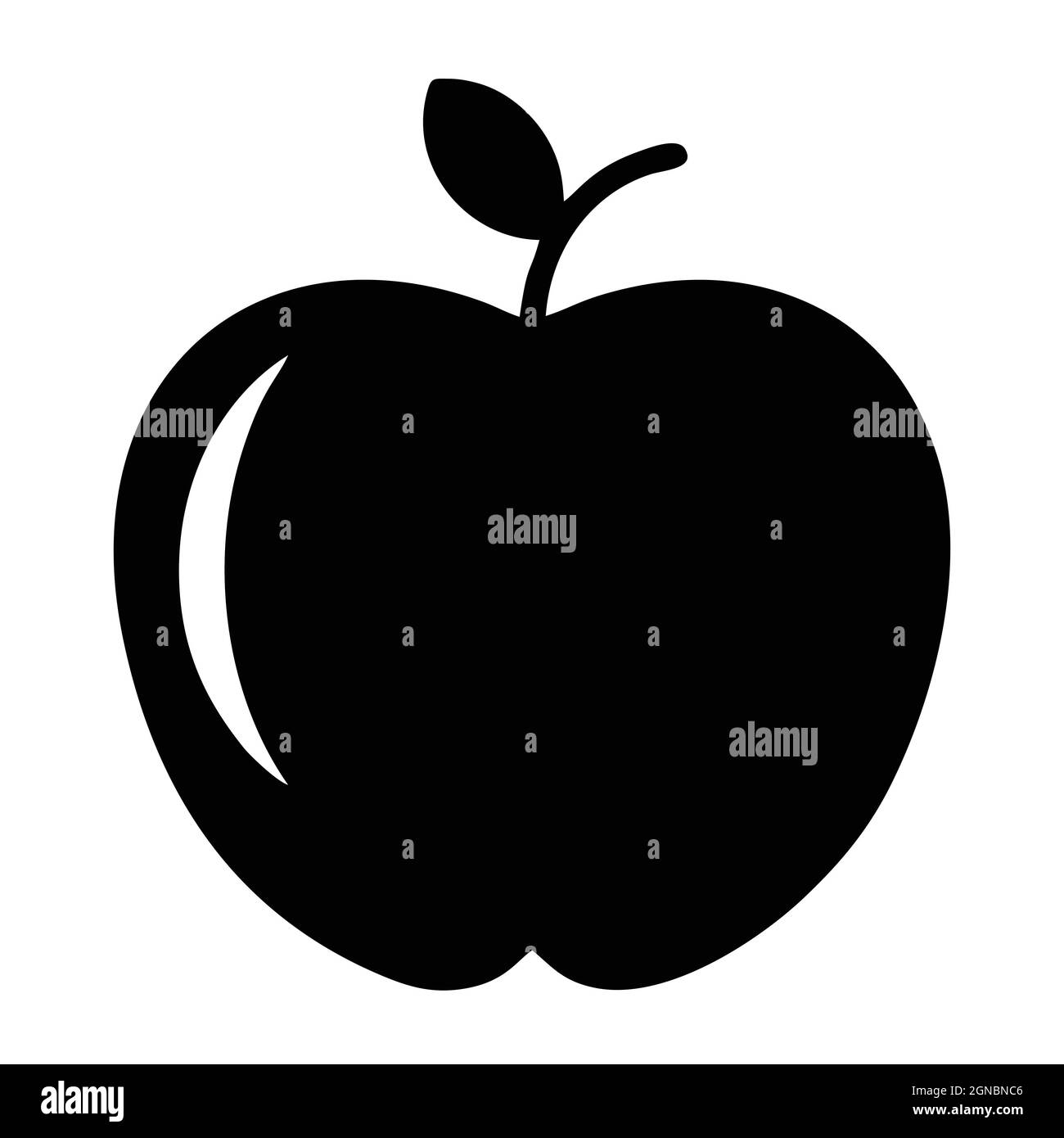 icona apple isolata su sfondo bianco dalla collezione alimentare. icona apple linea sottile contorno mela lineare simbolo per logo Illustrazione Vettoriale