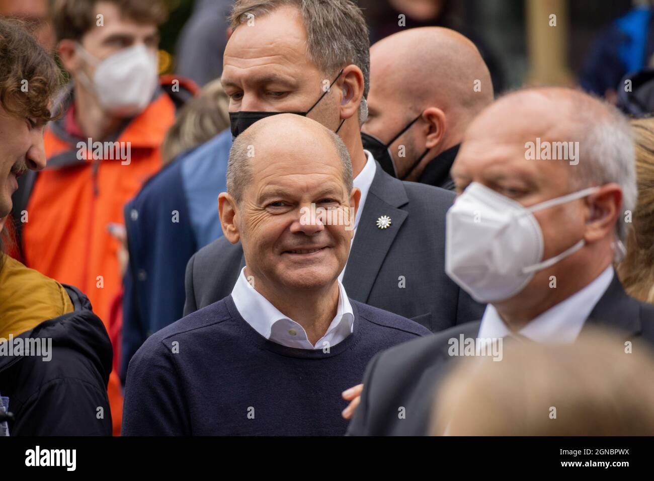 OLAF Scholz a Münster Foto Stock