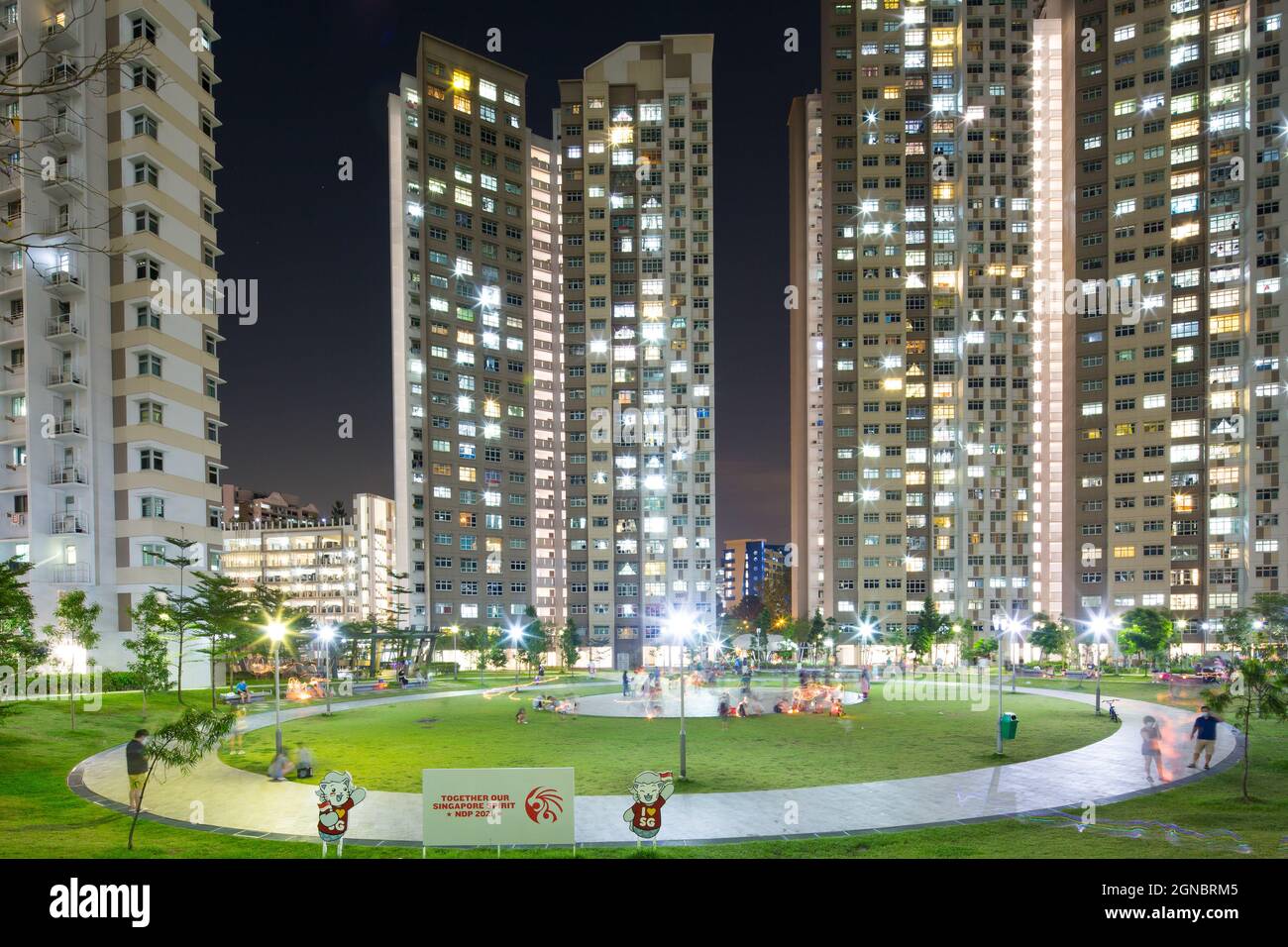 Festa di metà autunno in questo spazio comunitario, Bukit batok, Singapore. Foto Stock