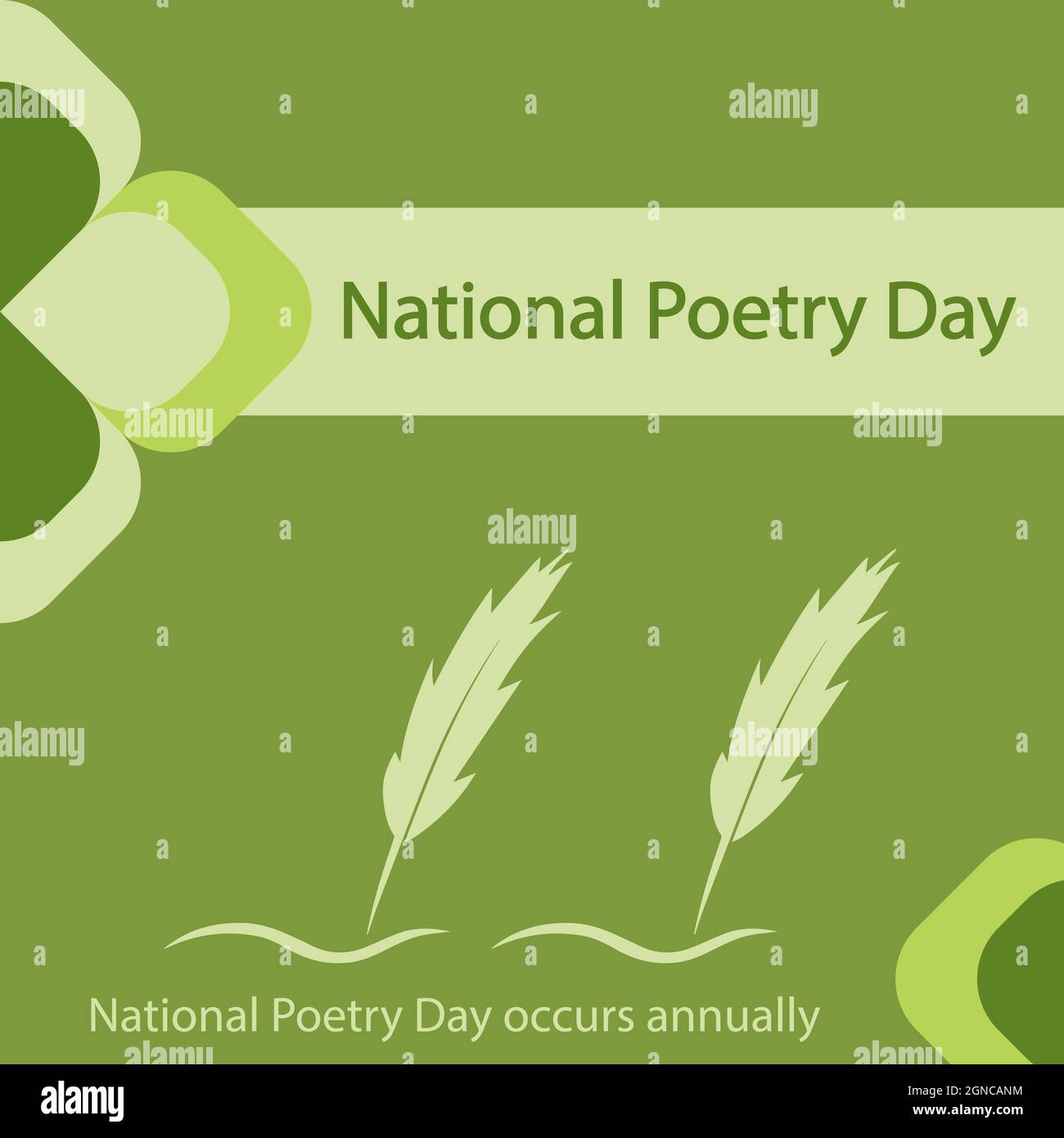 La Giornata nazionale della Poesia si svolge ogni anno per concentrarsi sul tema del cambiamento Illustrazione Vettoriale