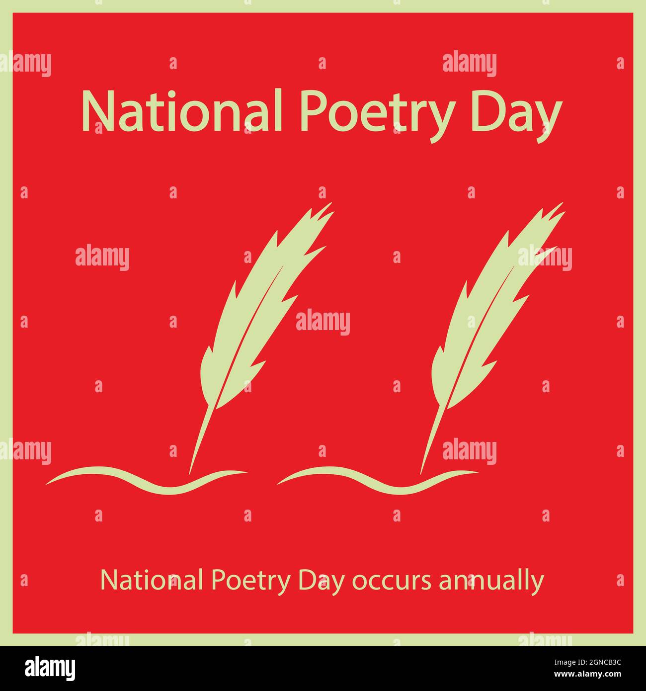 La Giornata nazionale della Poesia si svolge ogni anno per concentrarsi sul tema del cambiamento Illustrazione Vettoriale