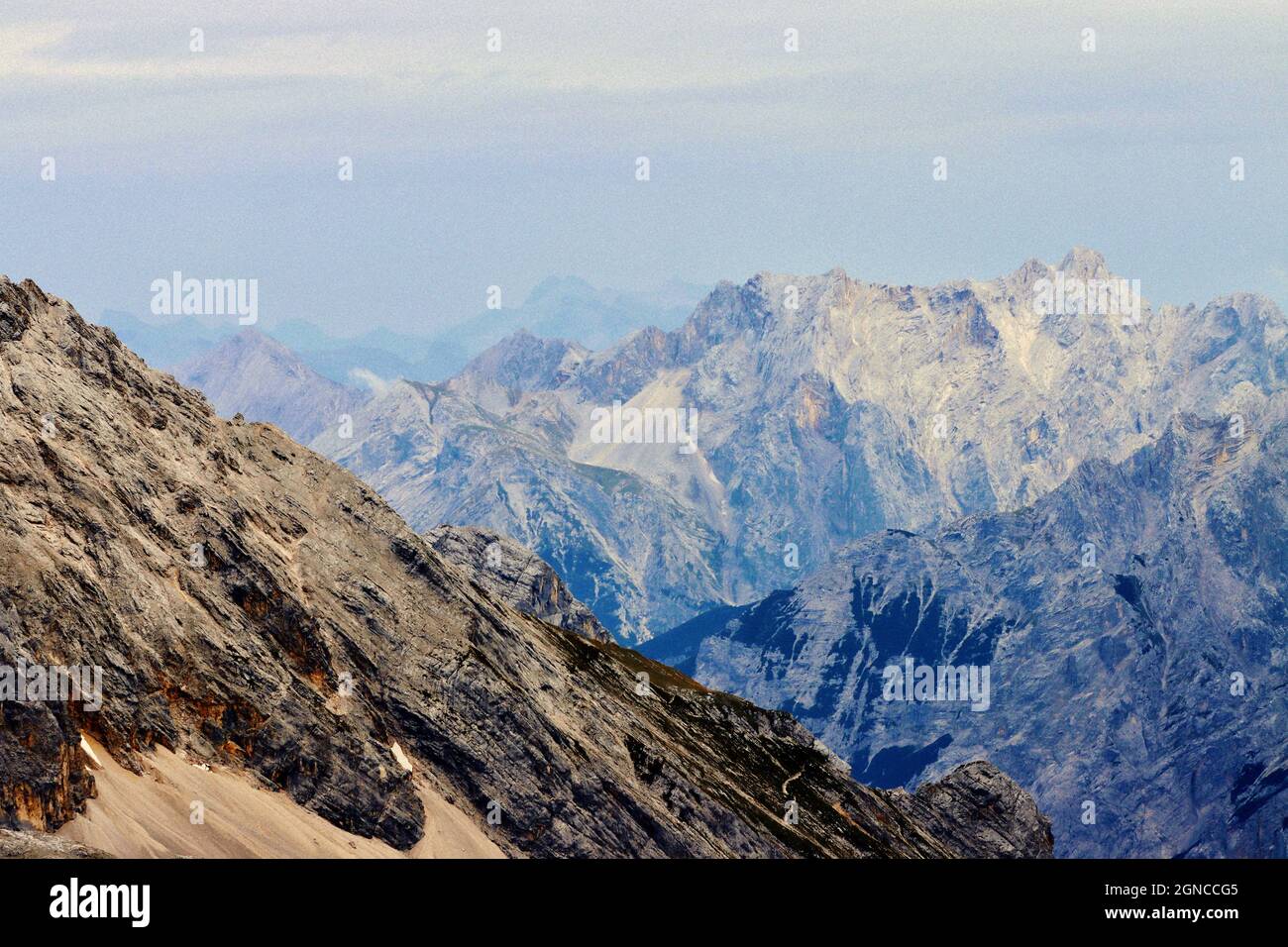 Splendida vista sulle alpi e attraverso l'Eifel Foto Stock