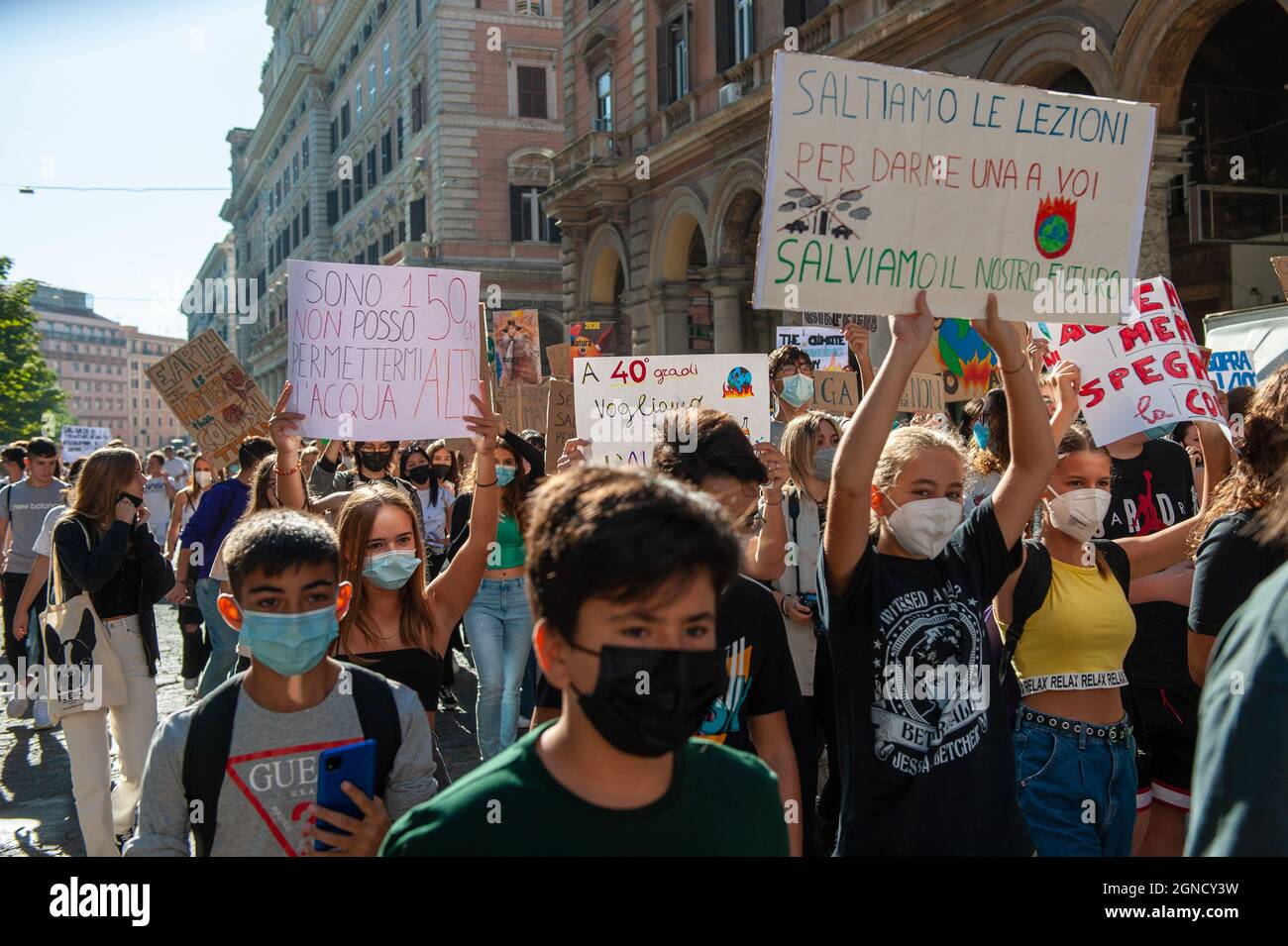 Roma, Italia 24/09/2021: Venerdì per il futuro. © Andrea Sabbadini Foto Stock