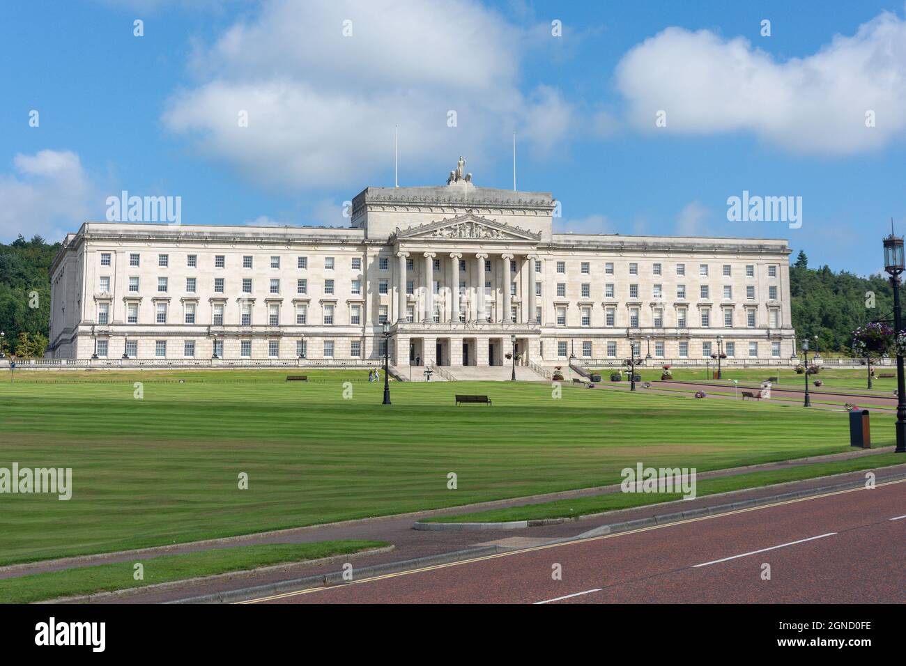 Parlamento dell'Assemblea dell'Irlanda del Nord (Storemont) Building, Storemont, City of Belfast, Irlanda del Nord, Regno Unito Foto Stock