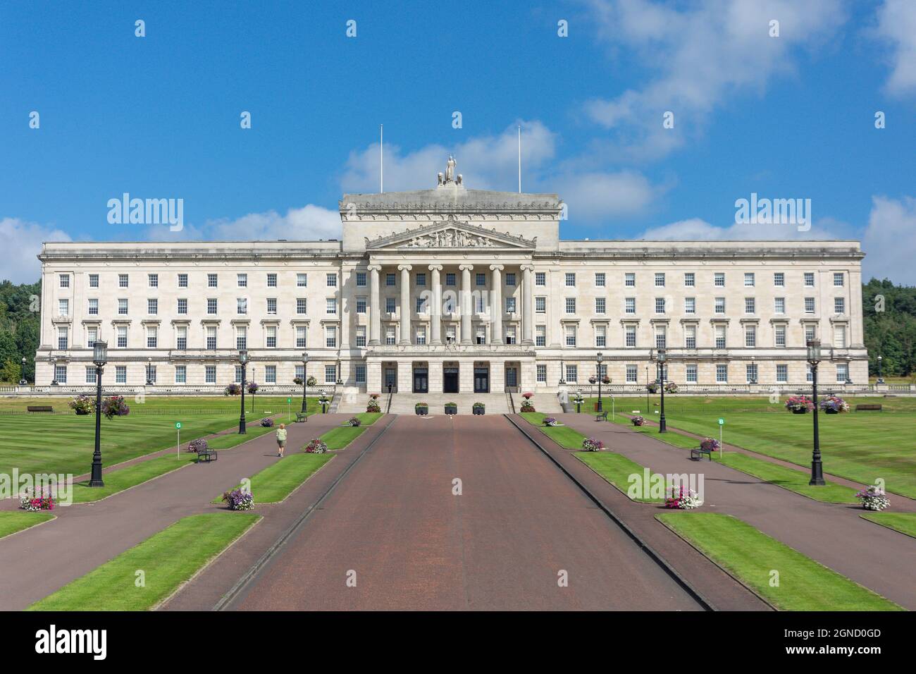 Parlamento dell'Assemblea dell'Irlanda del Nord (Storemont) Building, Storemont, City of Belfast, Irlanda del Nord, Regno Unito Foto Stock