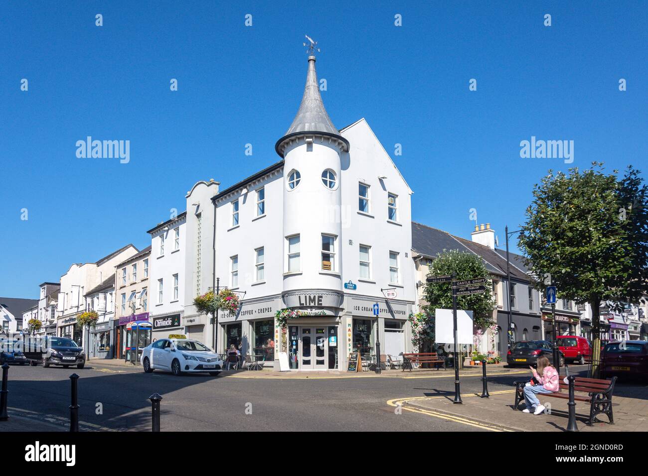 High Street, Ballymoney (Baile Monaidh), County Antrim, Irlanda del Nord, Regno Unito Foto Stock