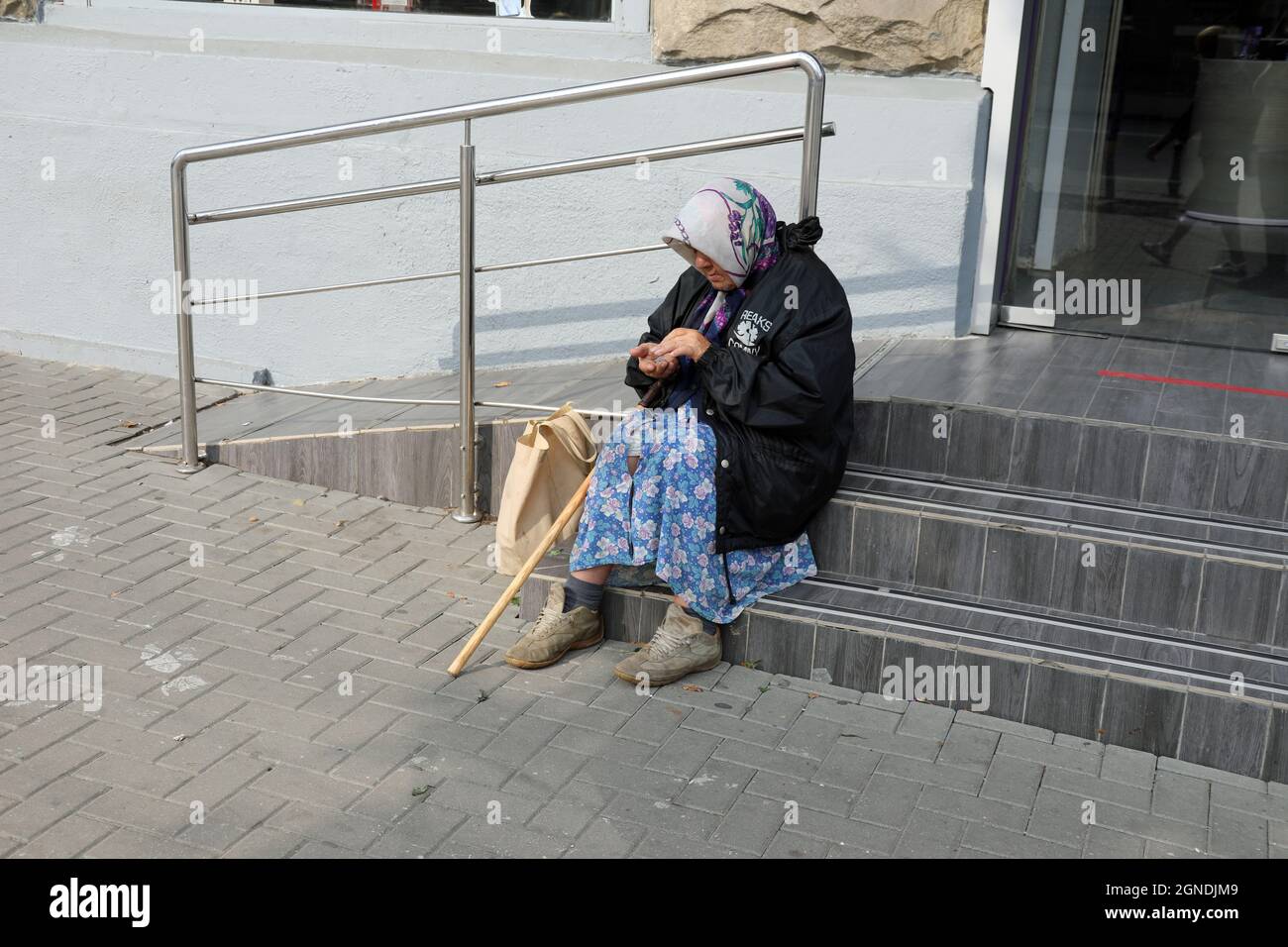 Anziani in Moldavia Foto Stock