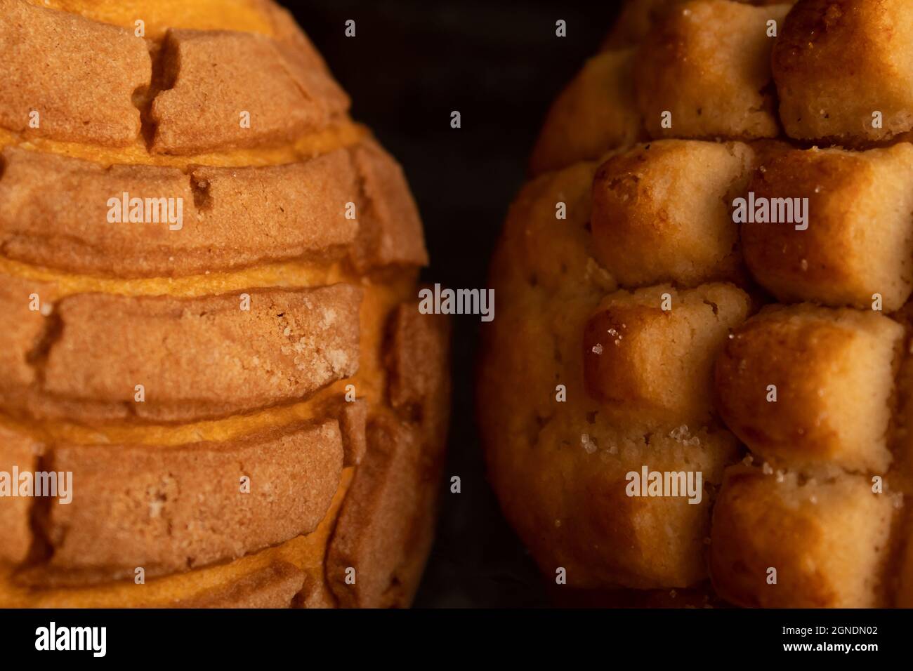 Primo piano di vari deliziosi dolci messicani Foto Stock