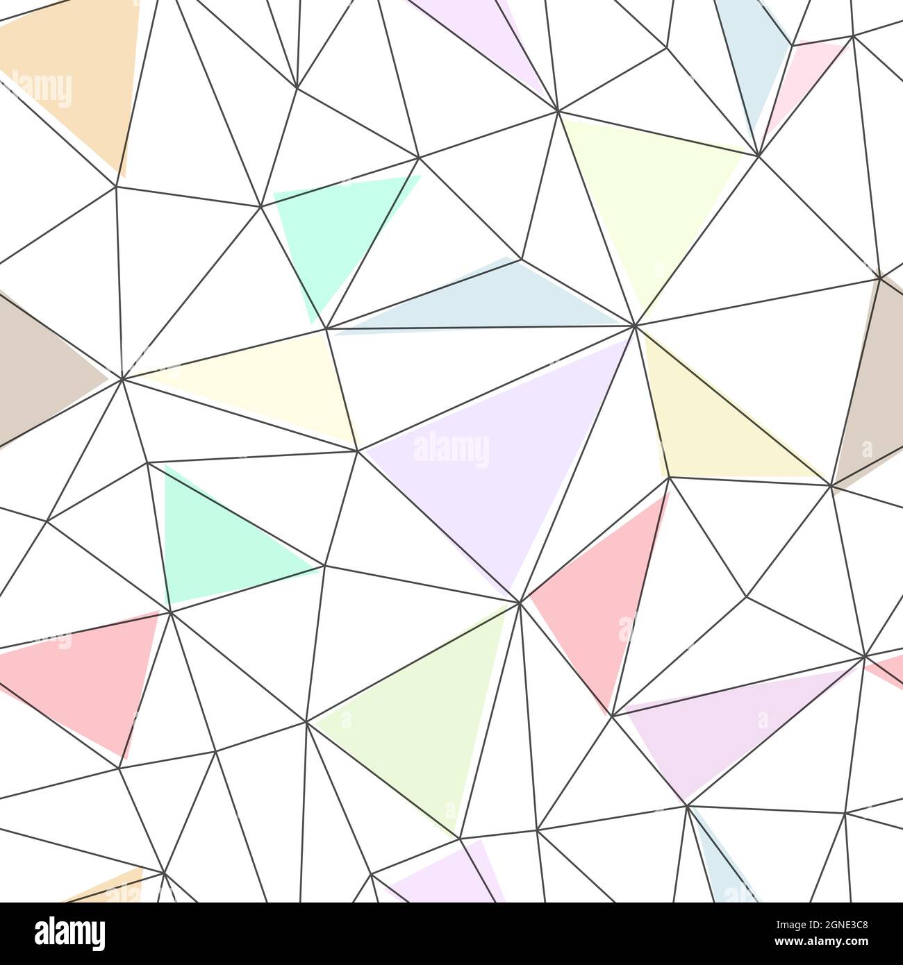 la ripetizione lineare vettoriale senza giunture forma triangoli con facce colorate. Illustrazioni vettoriali per texture, tessuti, sfondi semplici, copertine e striscioni Illustrazione Vettoriale