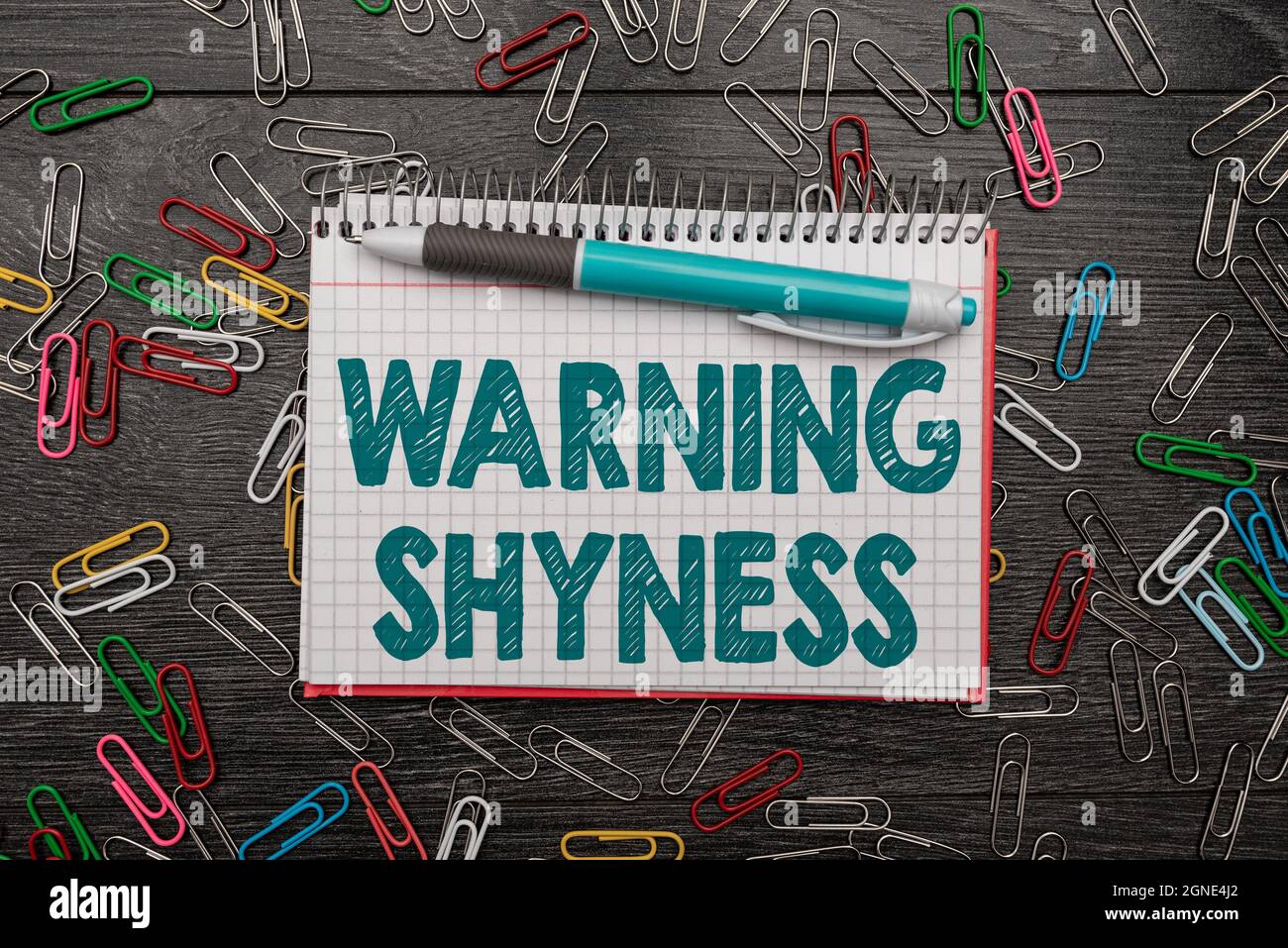 Ispirazione che mostra il segno di Shyness. Parola per mancanza di fiducia non è in grado di parlare o di esprimersi Bright nuove idee Fresh Office Design Foto Stock