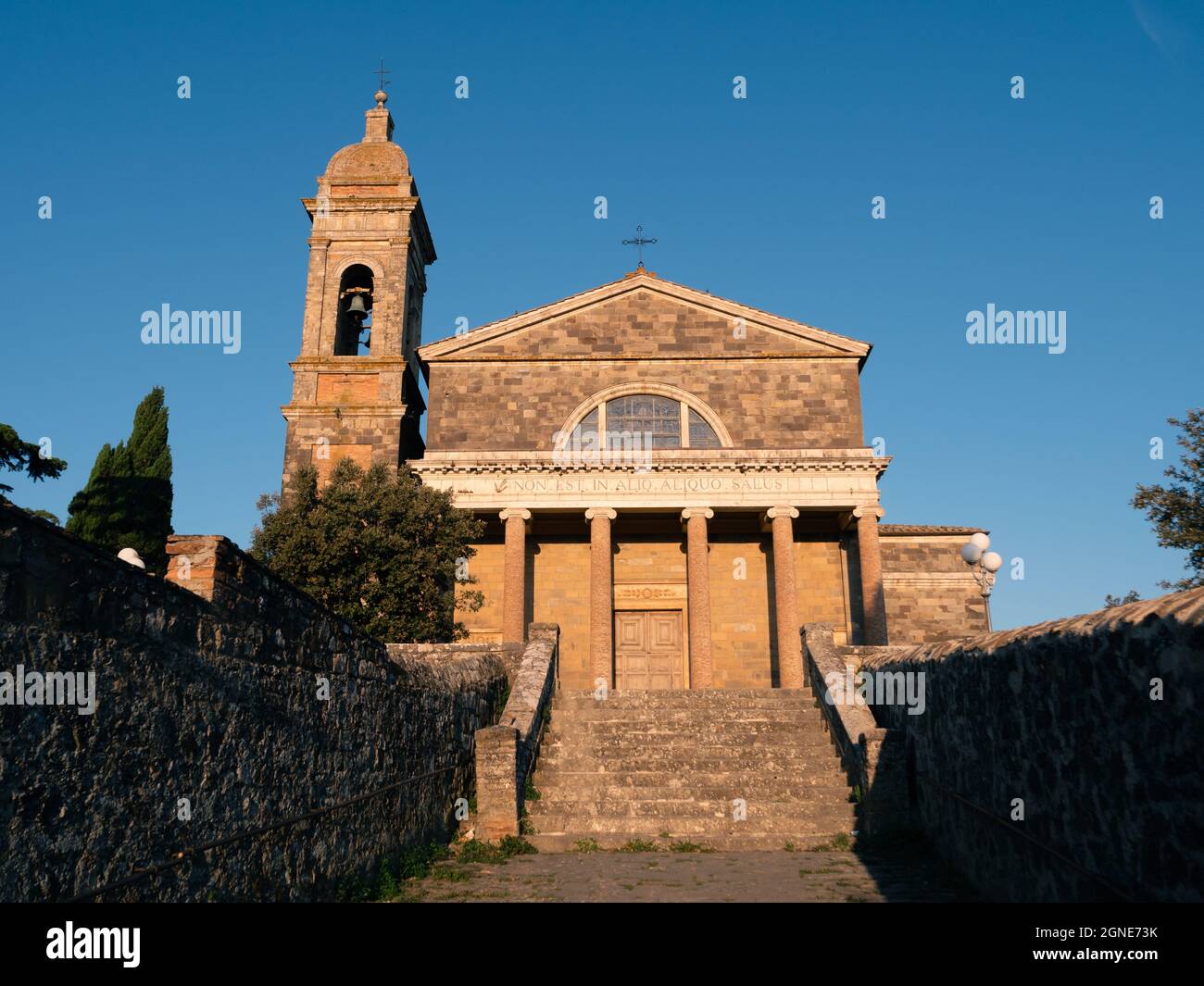 Cattedrale del Santo Salvatore o Cattedrale del Santissimo Salvatore a Montalcino, Toscana, Italia Foto Stock