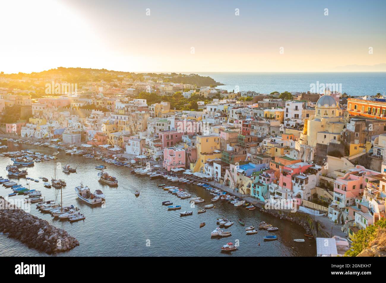 Isola Procida, Napoli, Campania, Italia. Foto Stock