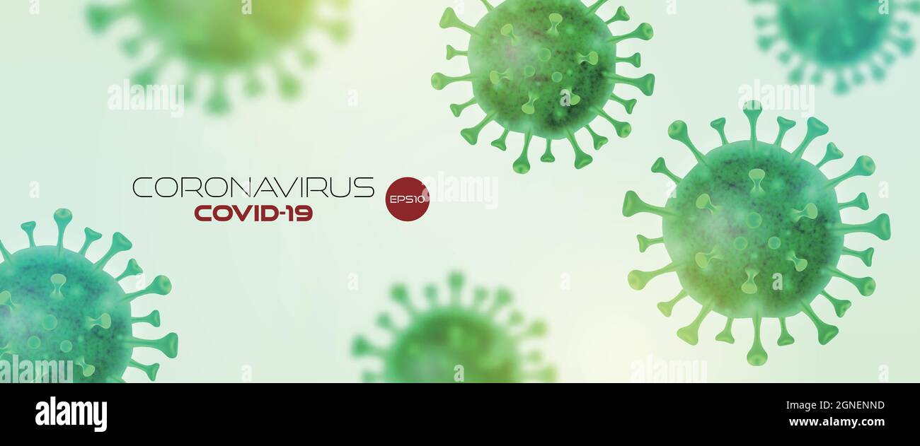 Modello banner coronavirus. Illustrazione vettoriale. Illustrazione Vettoriale