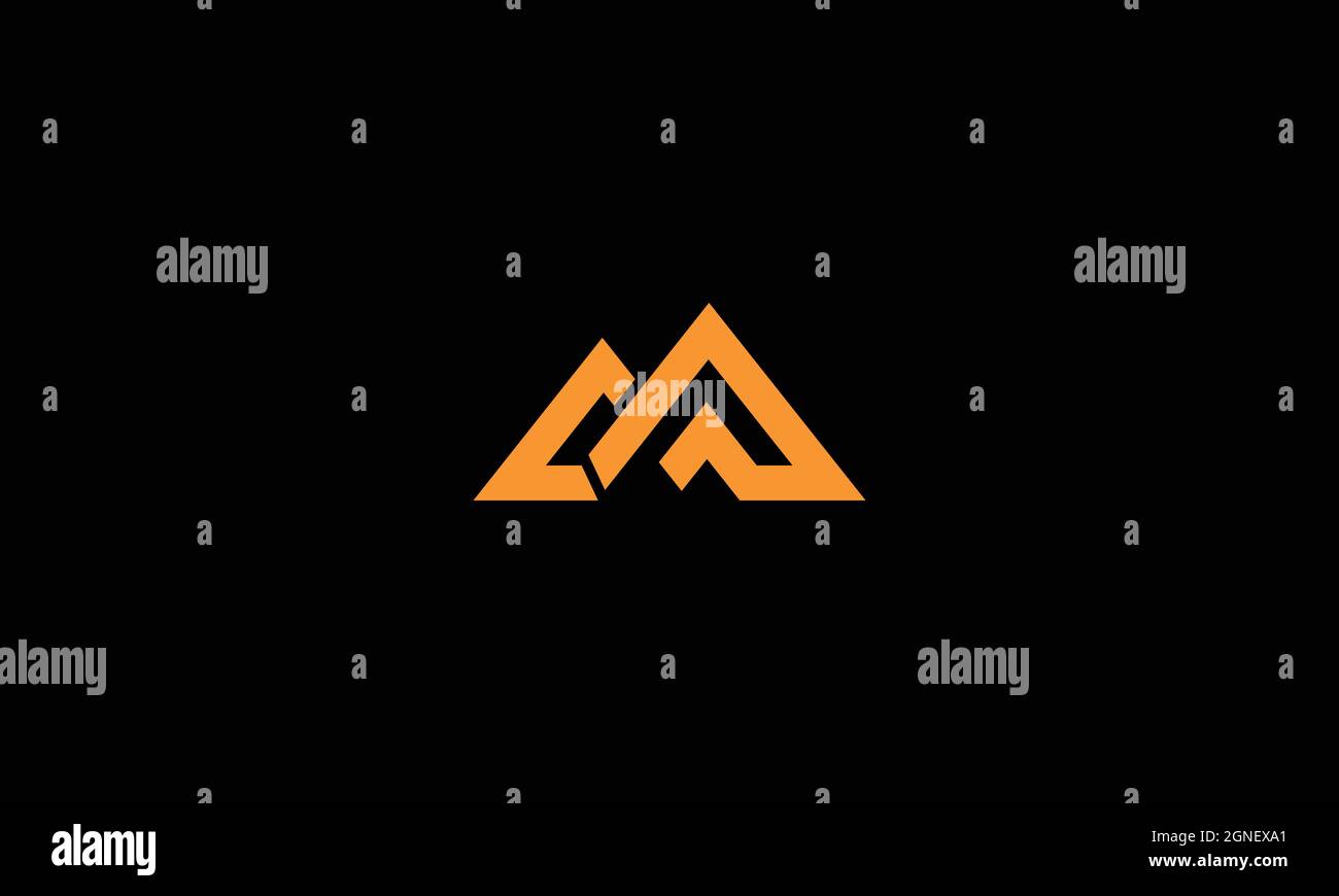LETTERE CP CON LOGO MOUNTAIN SHAPE PER L'USO ILLUSTRATIVO Illustrazione Vettoriale