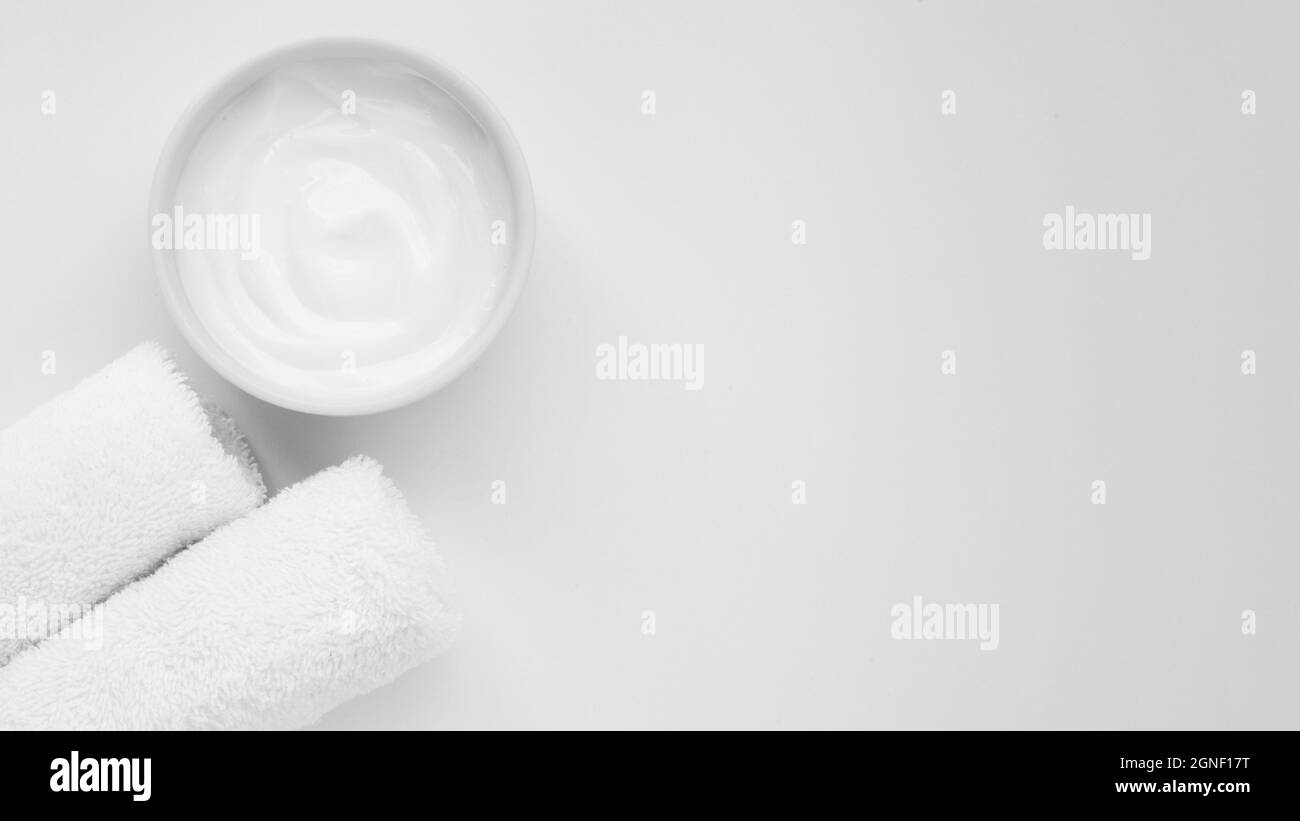 tela piatta di crema di burro con spazio per la copia. Alta qualità e risoluzione bellissimo concetto di foto Foto Stock