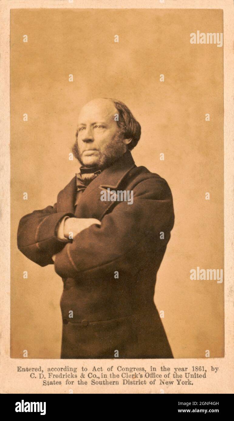 John Ericsson (Johan Ericsson; 31 luglio 1803 – 8 marzo 1889) un inventore svedese americano ha progettato la prima fregata a vapore della Marina degli Stati Uniti USS Princeton e più tardi la prima nave da guerra turreted al mondo USS Monitor Foto Stock