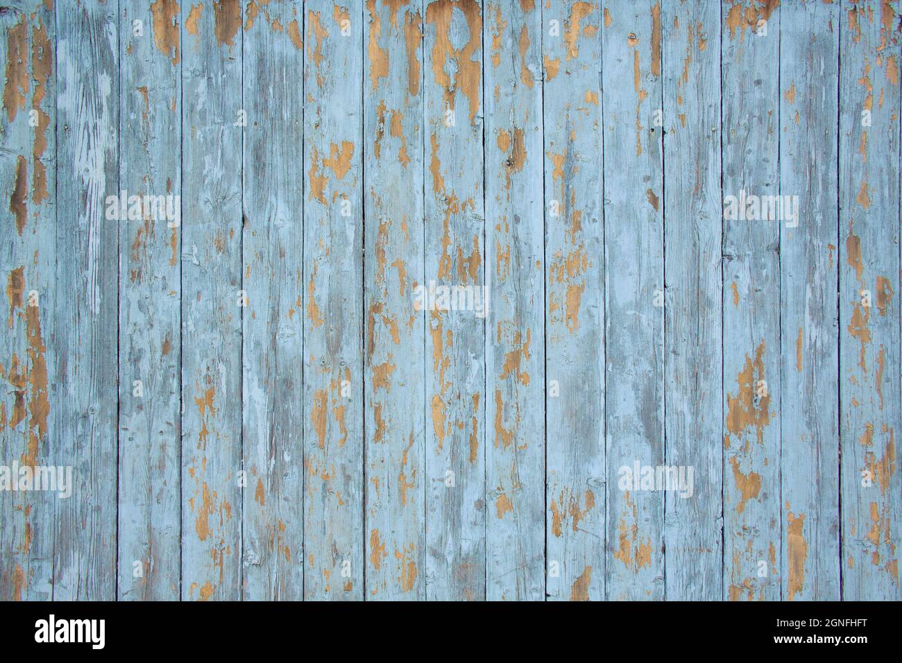 sfondo con texture in legno blu, vista dall'alto pannello in legno, vernice da peeling sul legno Foto Stock