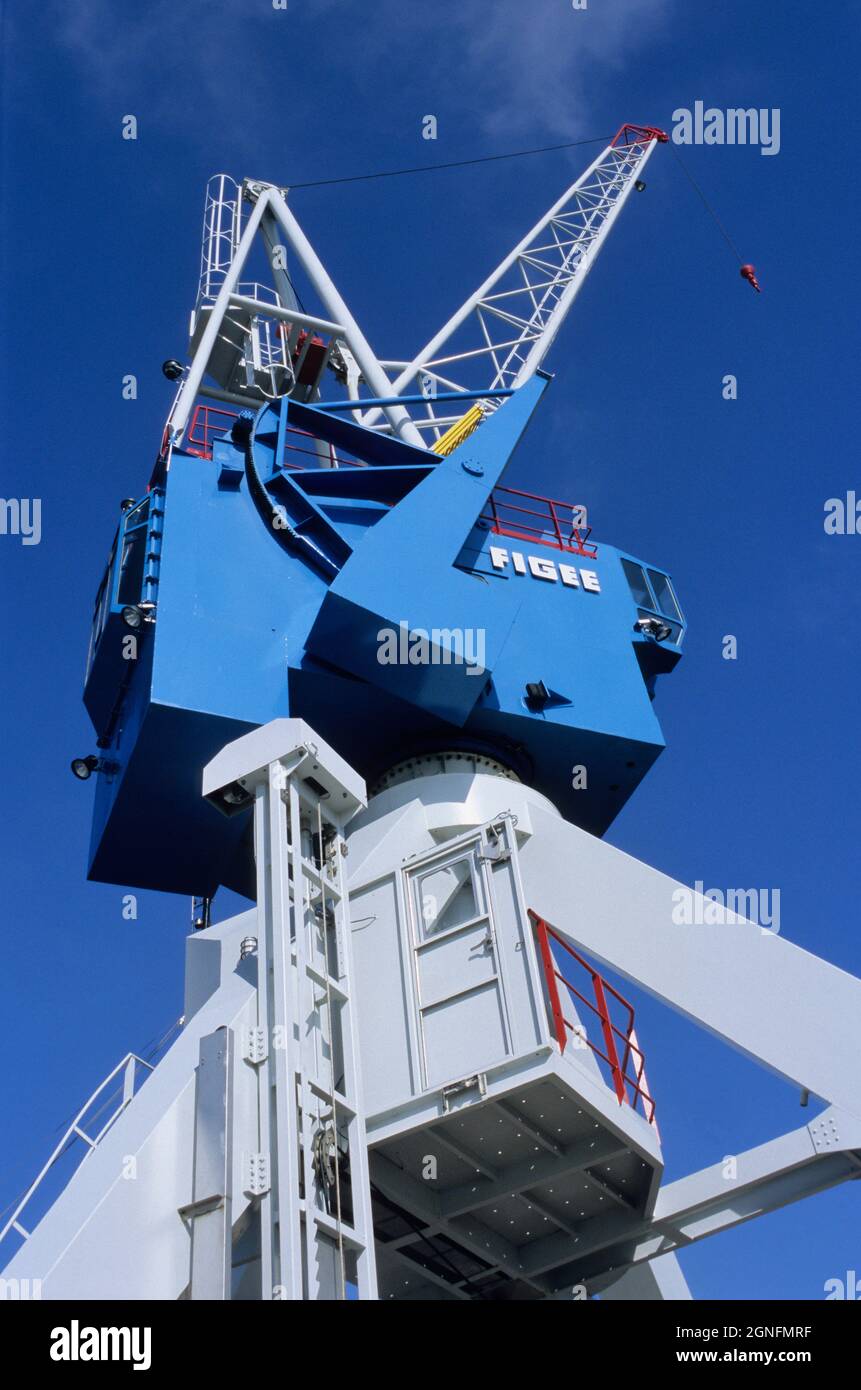 OLANDA, REGIONE FRISIA, CITTÀ DI HARLINGEN, IL PORTO, BED AND BREAKFAST IN UNA GRU PORTUALE Foto Stock