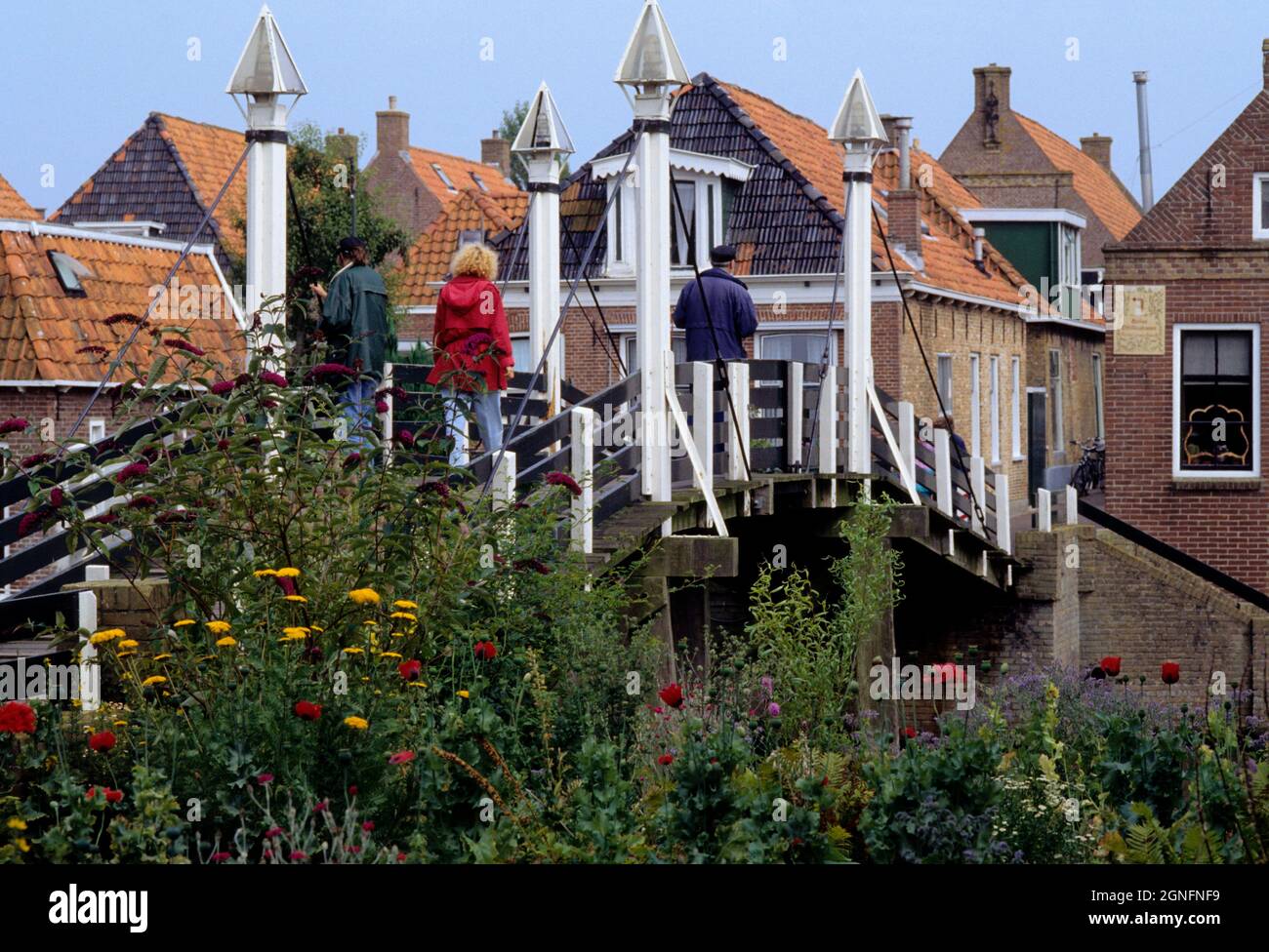 OLANDA, PAESI BASSI, FRISIA, VILLAGGIO DI HINDELOOPEN Foto Stock
