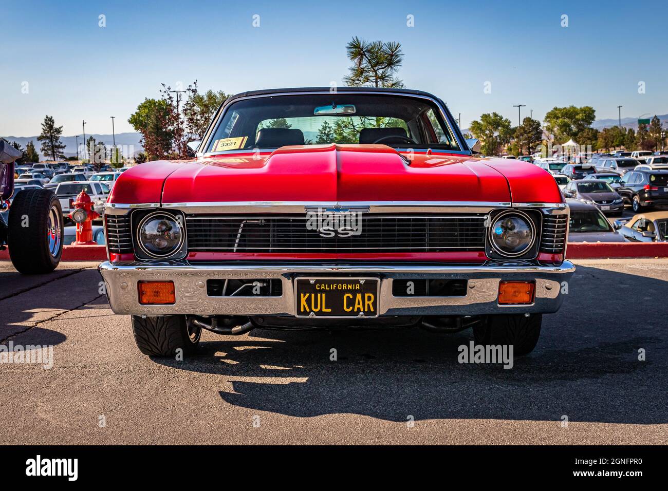 Reno, NV - 4 agosto 2021: 1971 Chevrolet Nova SS hardtop coupé ad una fiera locale. Foto Stock