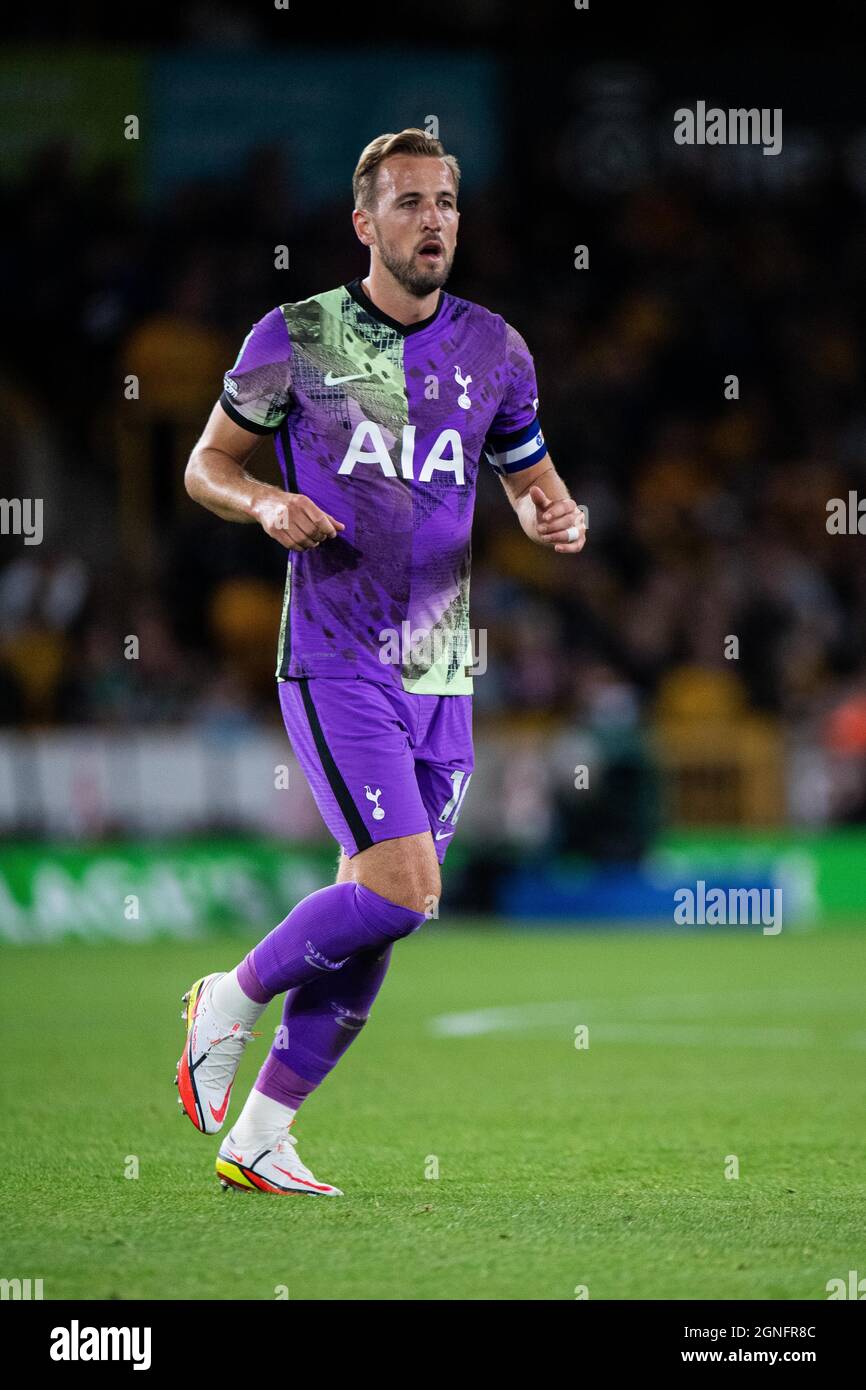 Harry Kane di Tottenham Hotspur durante la partita di terzo turno della Coppa Carabao tra Wolverhampton Wanderers e Tottenham Hotspur a Molineux su Septembe Foto Stock