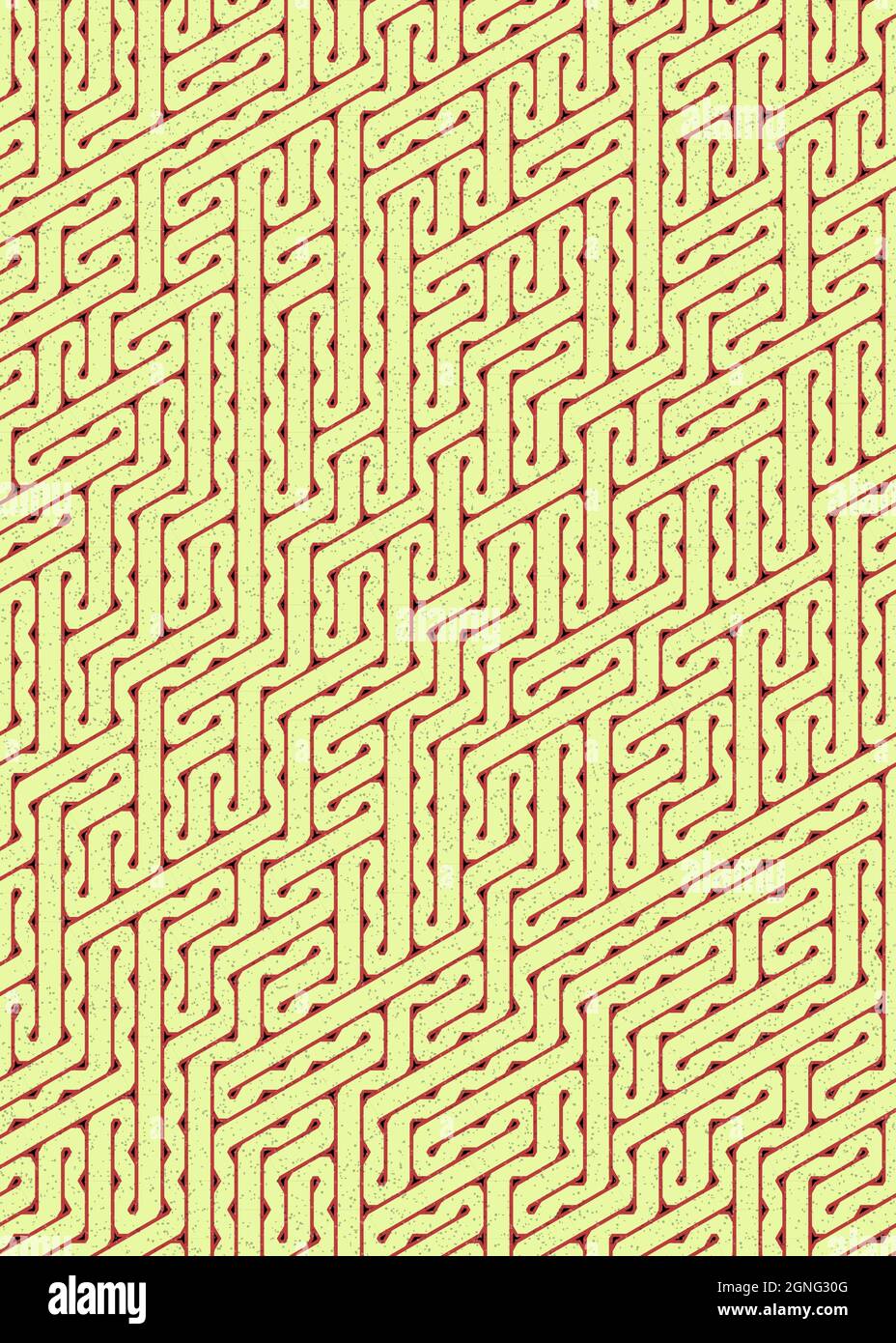 Illustrazione del progetto di base dell'illustrazione della connessione a mattonelle esagonali generata dal computer Illustrazione Vettoriale