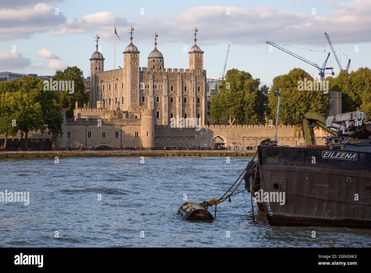 Londra, Torre di Londra, Ansicht über die Themse von Südwesten Foto Stock