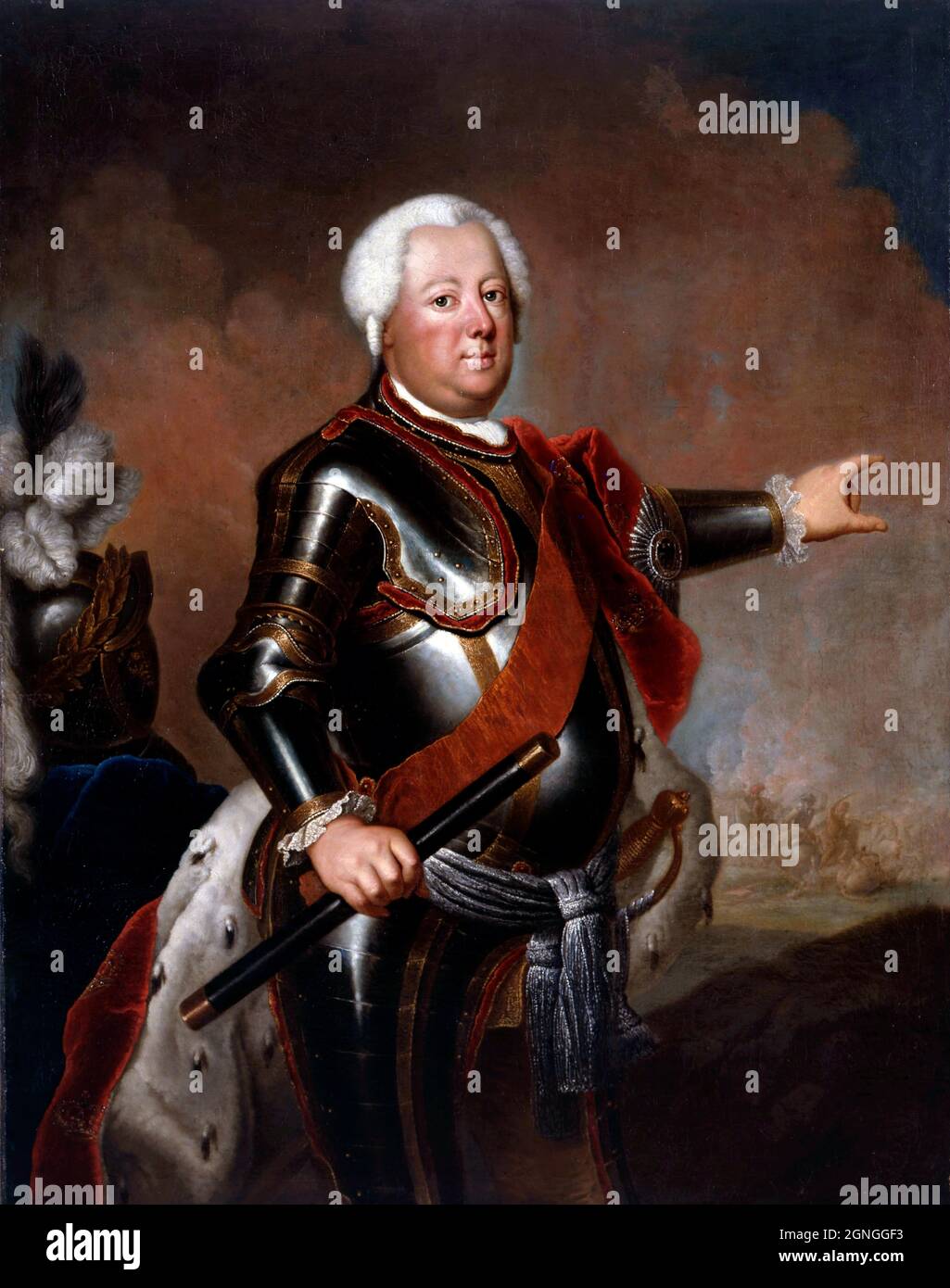 Federico Guglielmo i, re in Prussia (1688-1740) di Antoine Pesne, olio su tela, dopo il 1733 Foto Stock